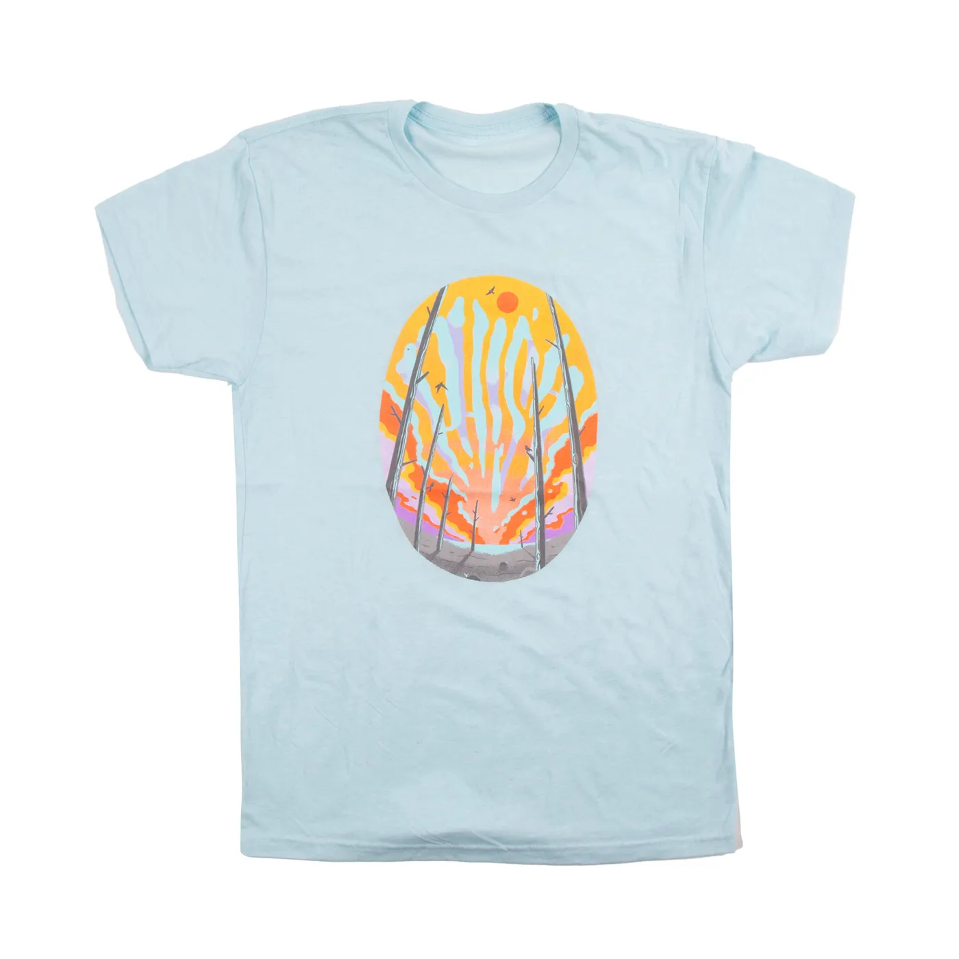 Phish Through The Trees Tee on Ice Blue