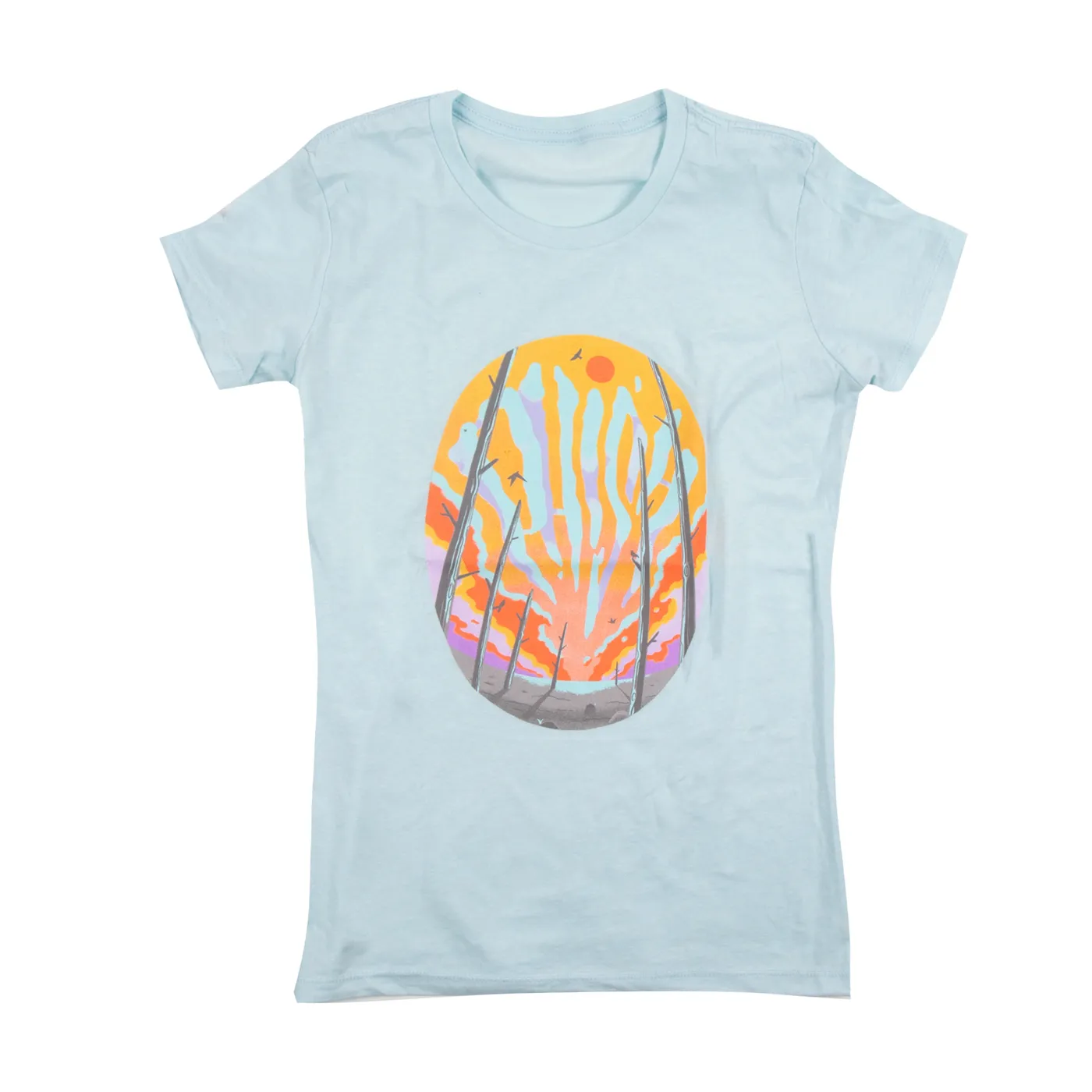 Phish Through The Trees Women's Tee on Ice Blue