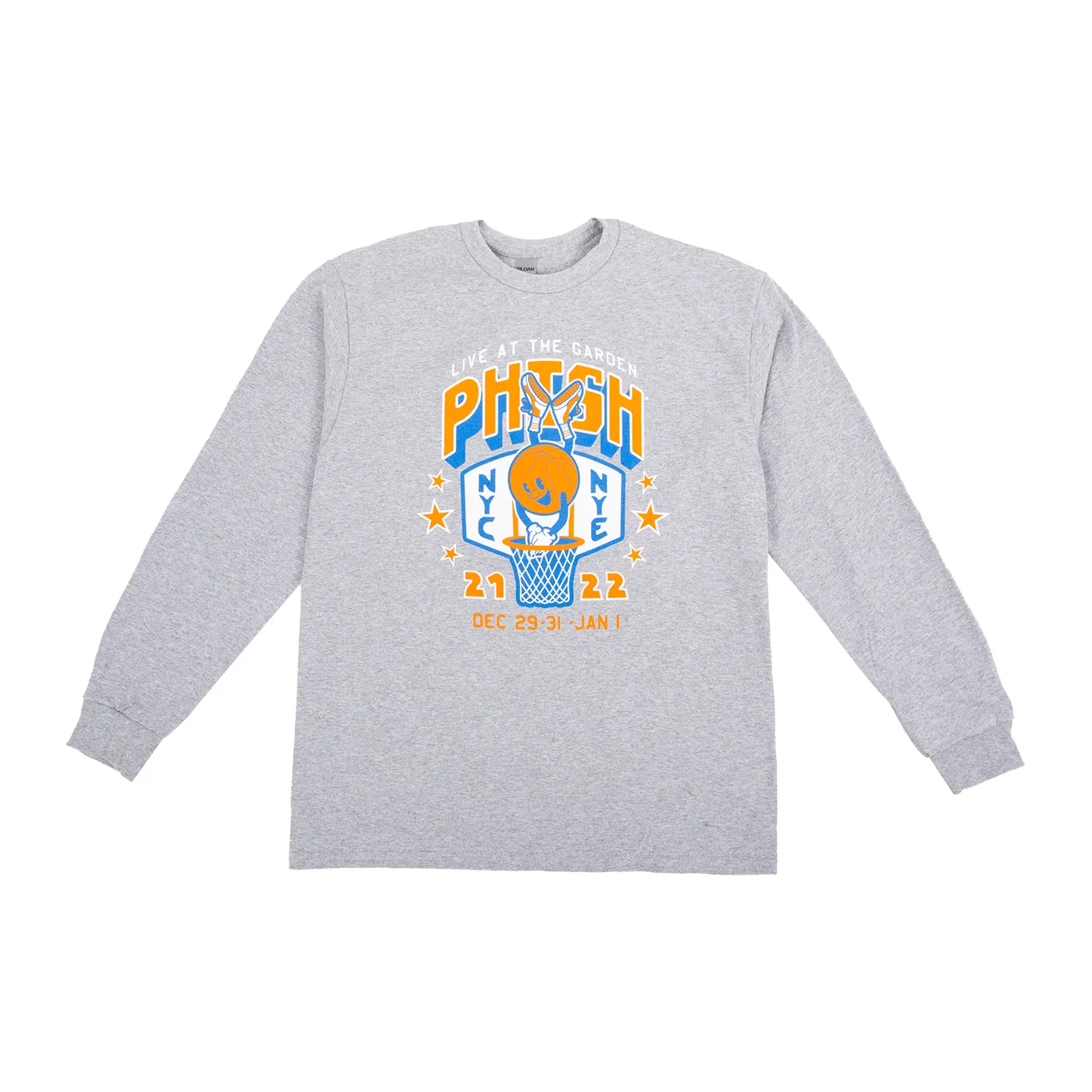 Phish Slam Dunk Long Sleeve Tee on Sport Grey