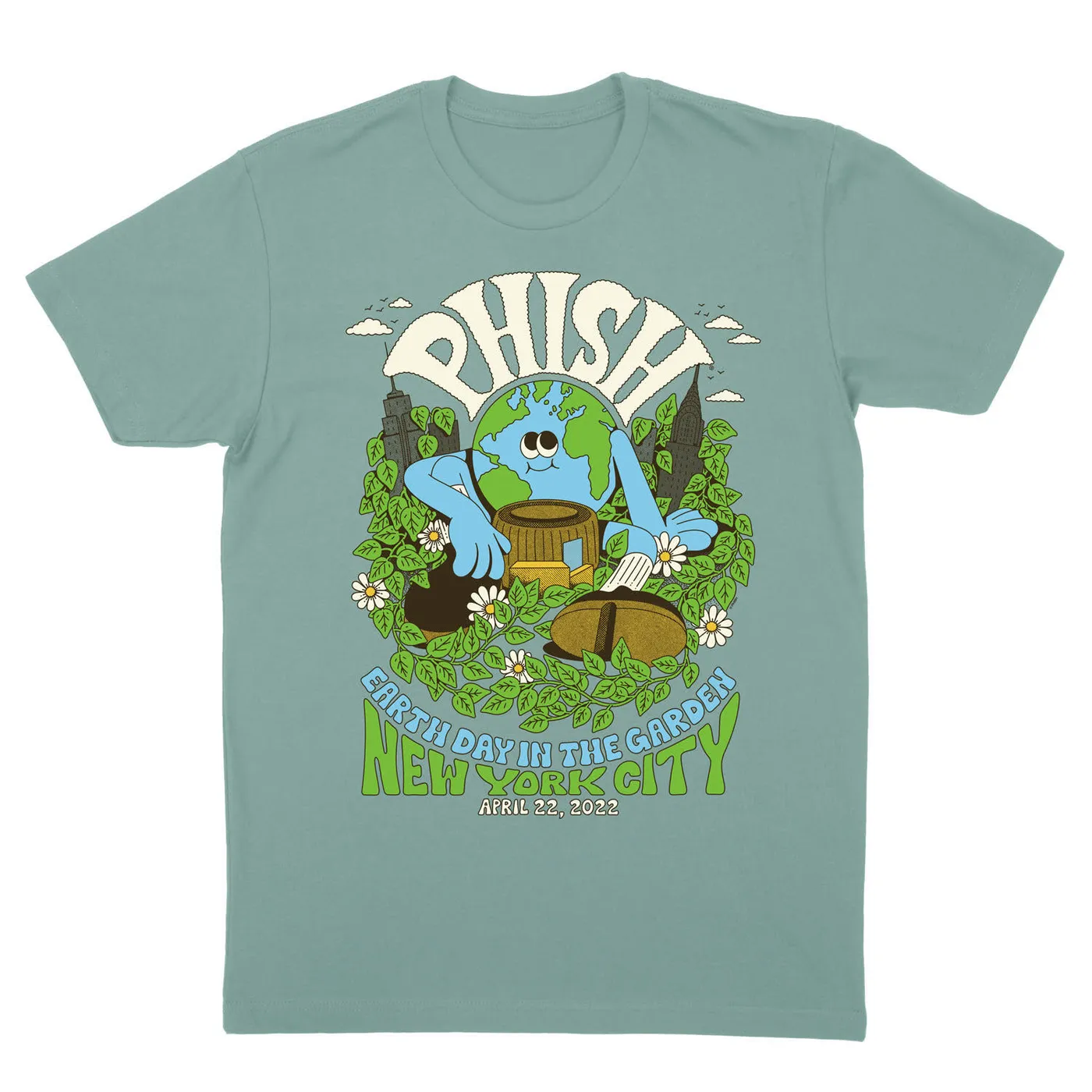 Phish Earth Day In The Garden on Heather Dusty Blue