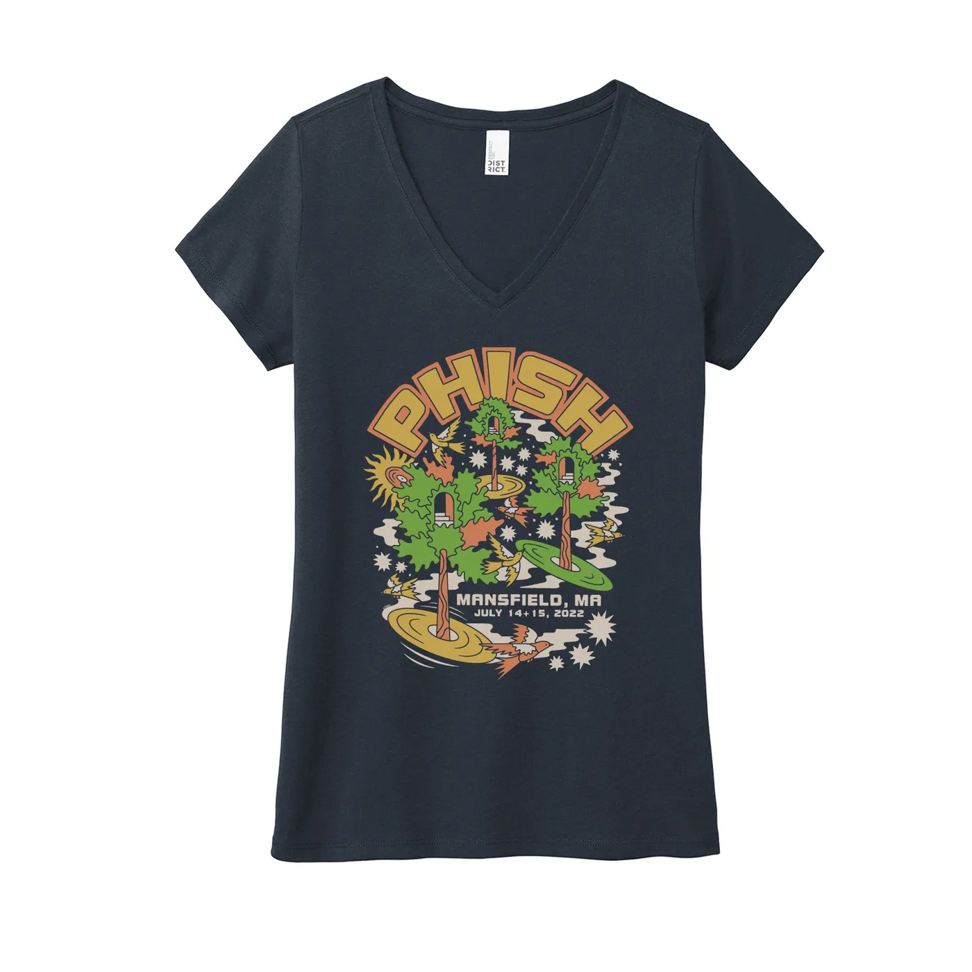 Phish Women’s Mansfield Summer Tour 2022 Event Tee on Navy