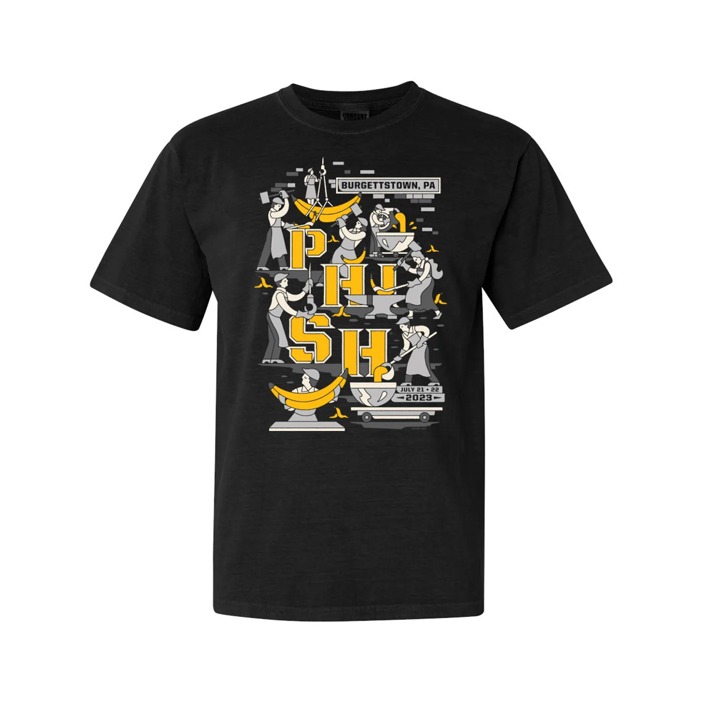 Phish Burgettstown 2023 Event Tee on Black
