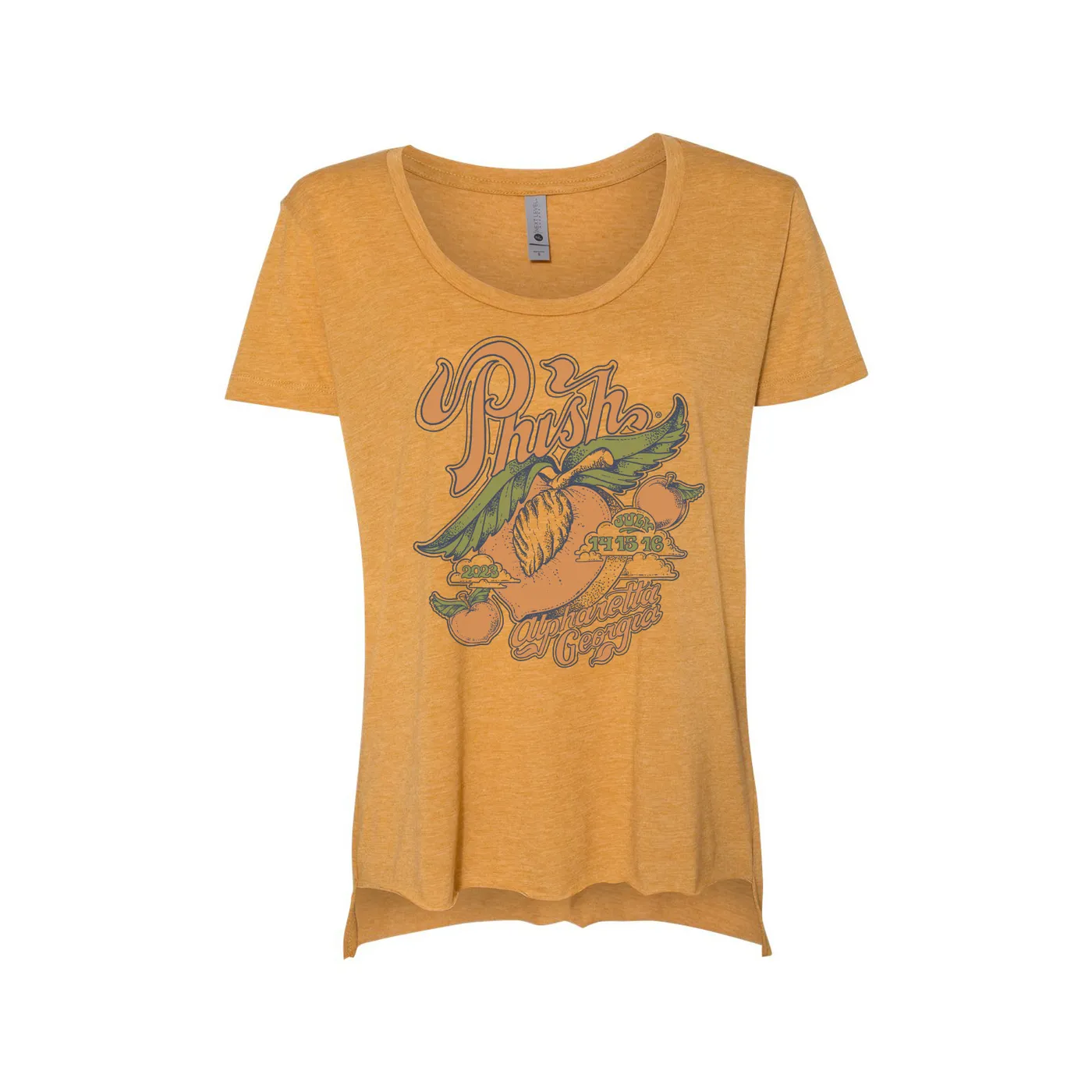 Phish Women's Alpharetta 2023 Event Tee on Antique Gold