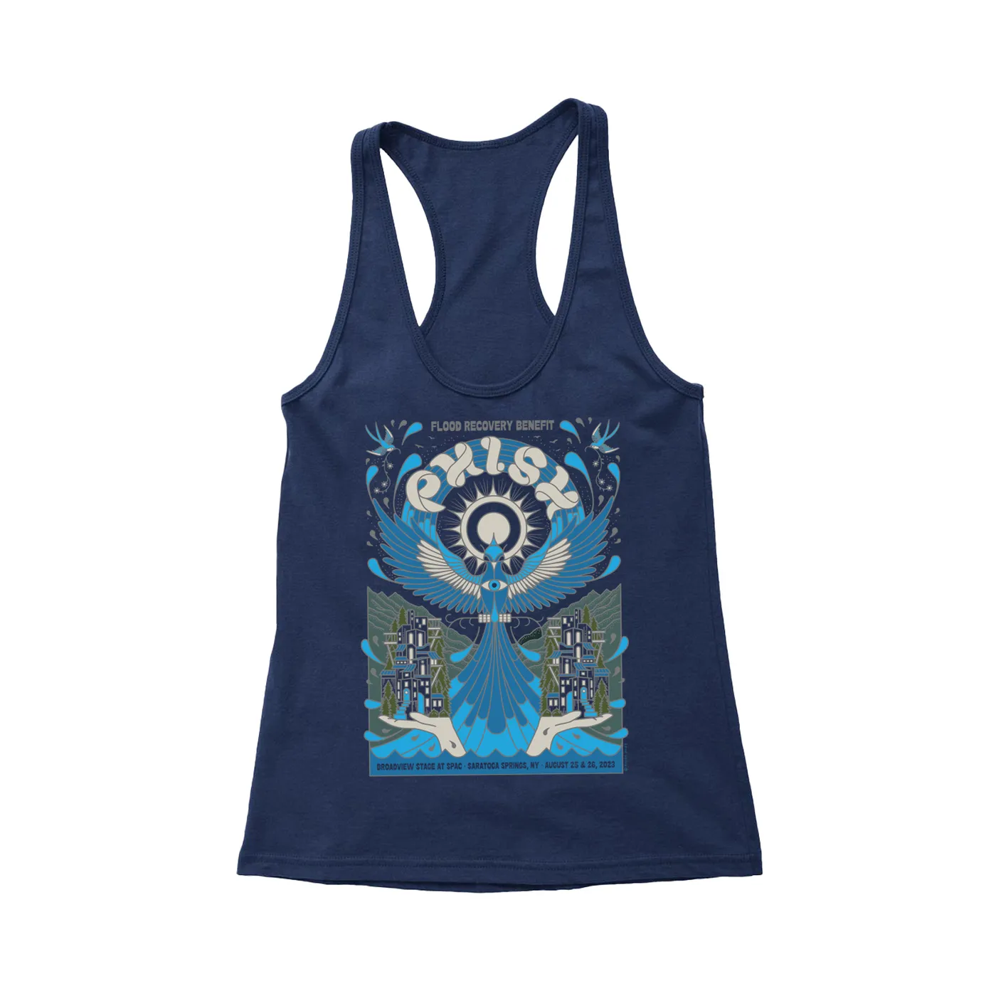 Phish Women's Water Phoenix Rising Tank on Midnight Navy