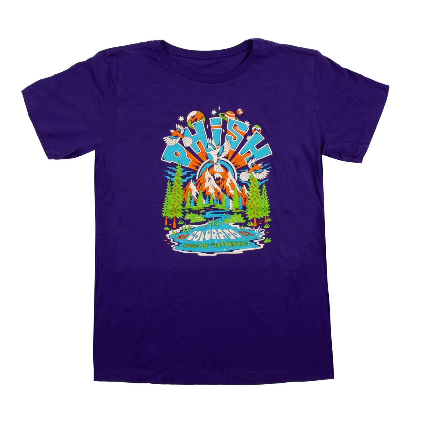 Phish Women's Commerce City 2023 Event Tee on Purple