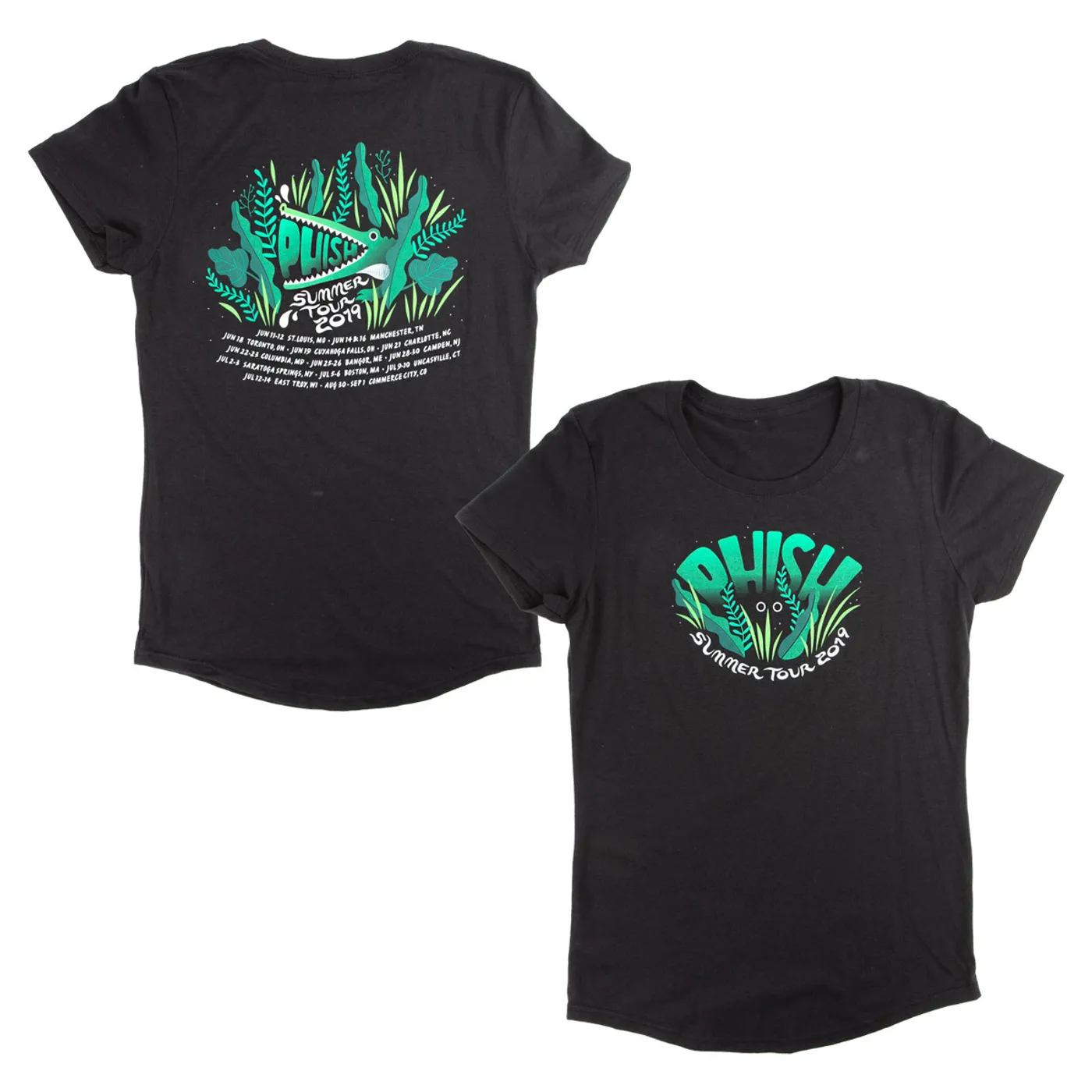 Phish 2019 Summer Tour Womens Swampy Triblend Scoopneck T-shirt