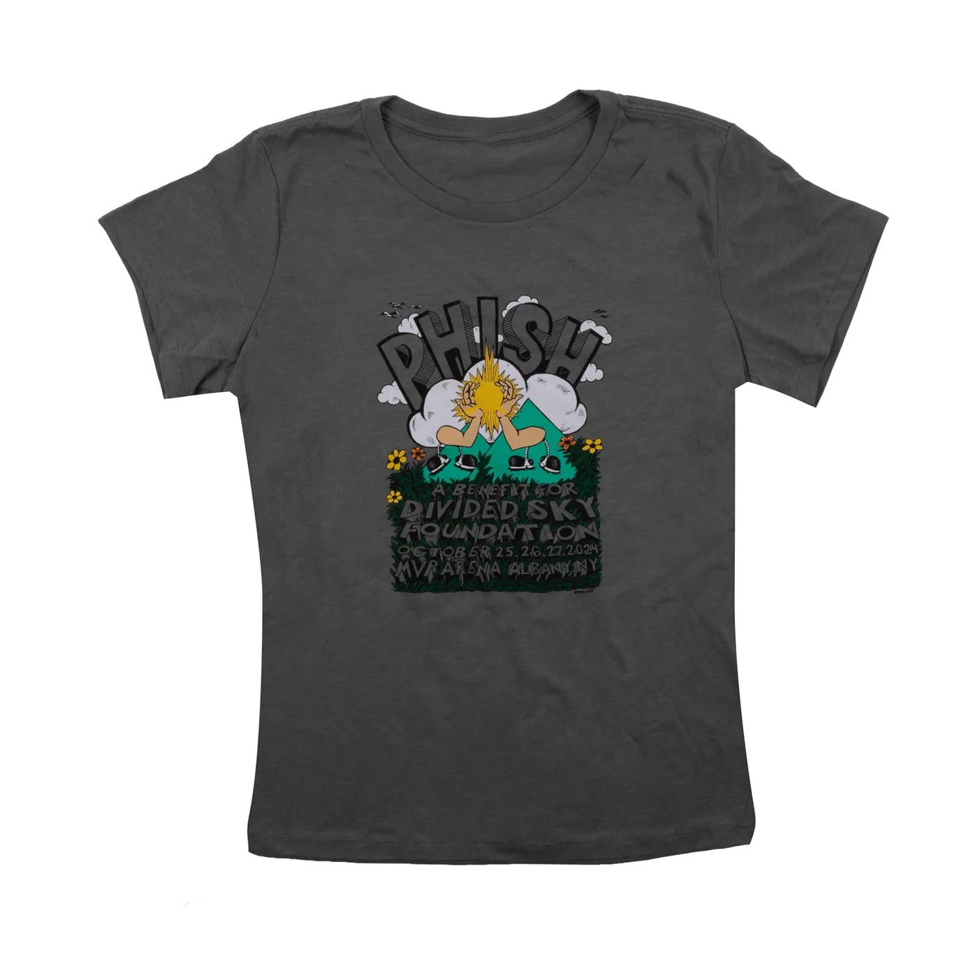 Phish Women's Pollock Arm In Arm Tee on Heather Blue Storm