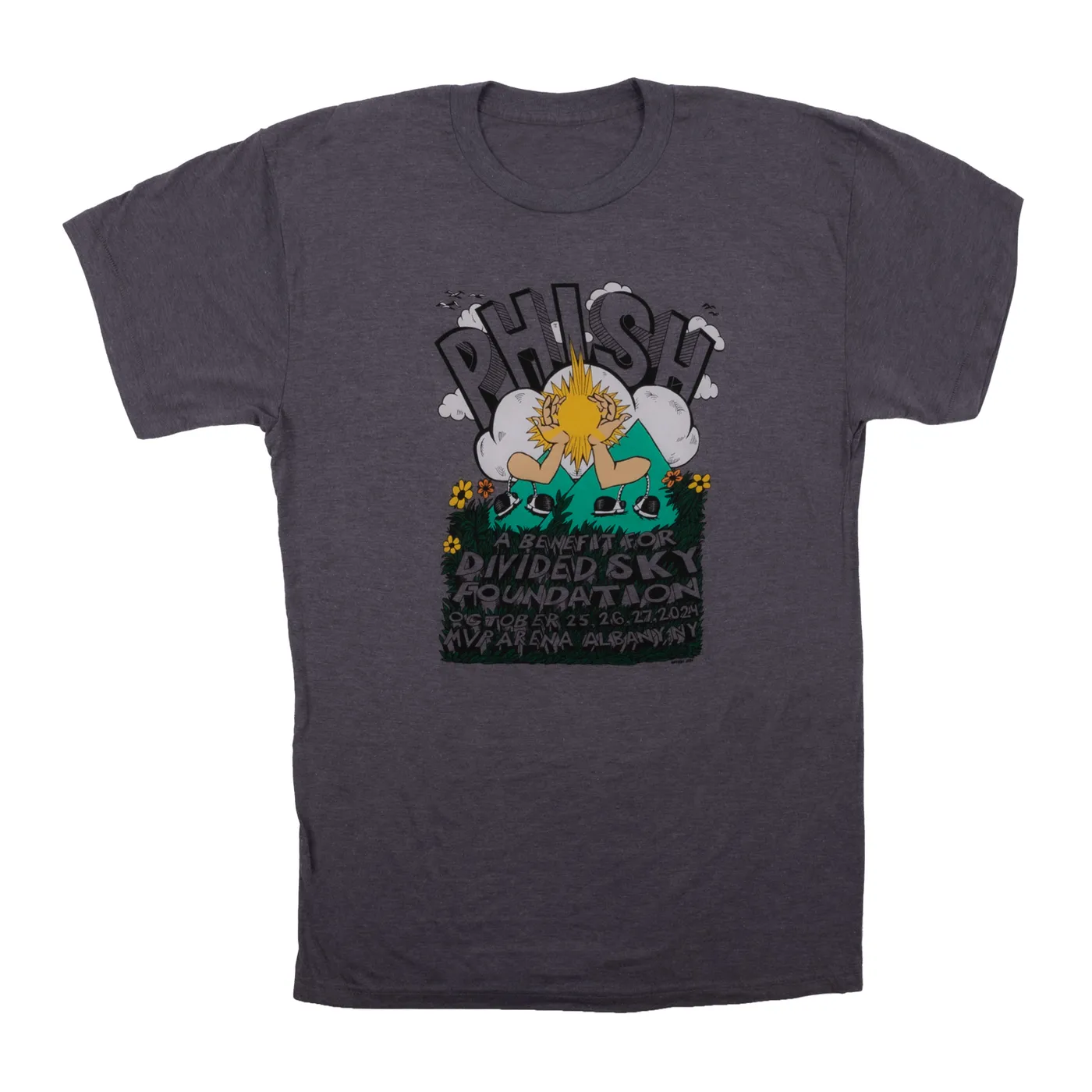 Phish Youth Pollock Arm in Arm Tee on Heather Granite Grey