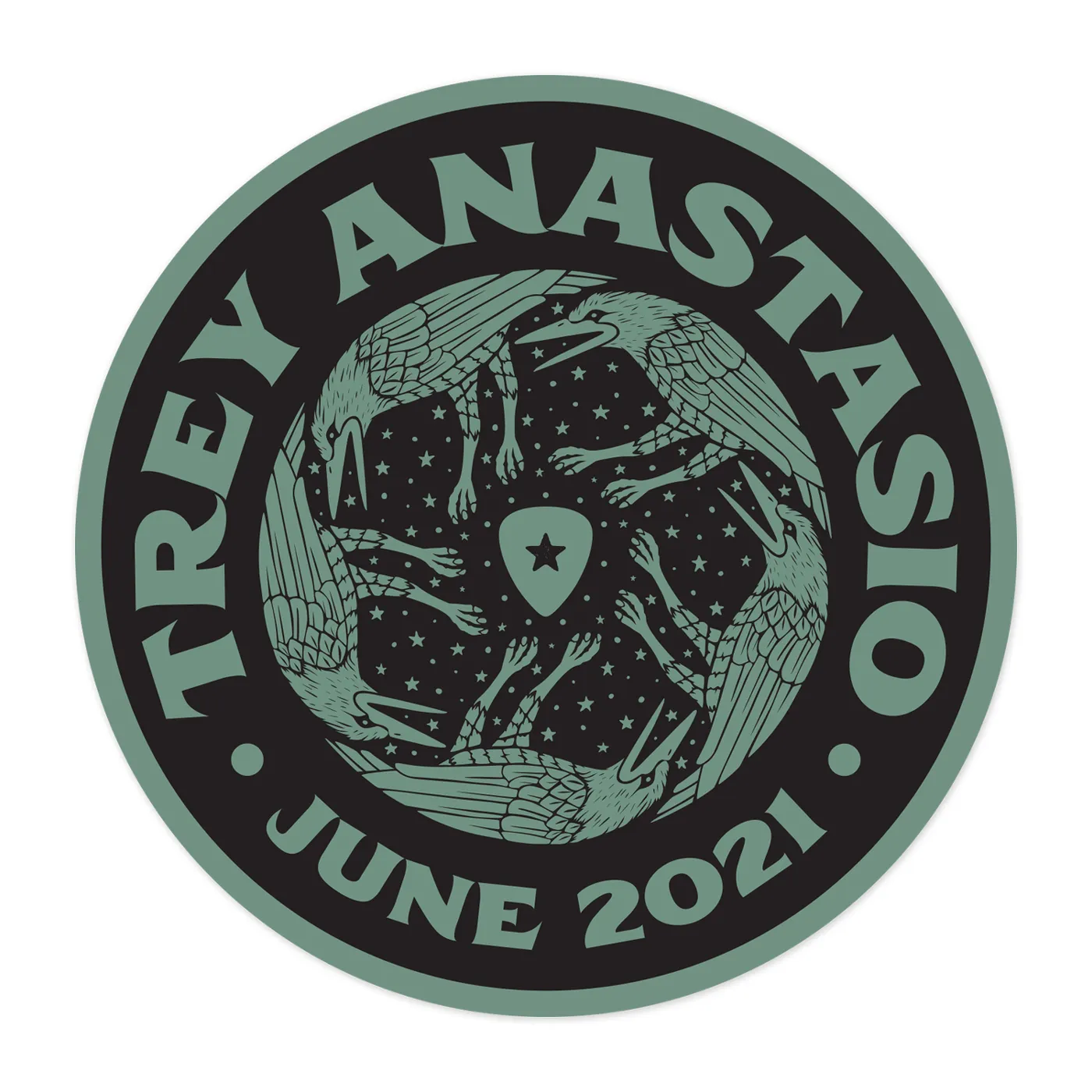Phish Trey Anastasio Five Birds June 2021 Tour Sticker