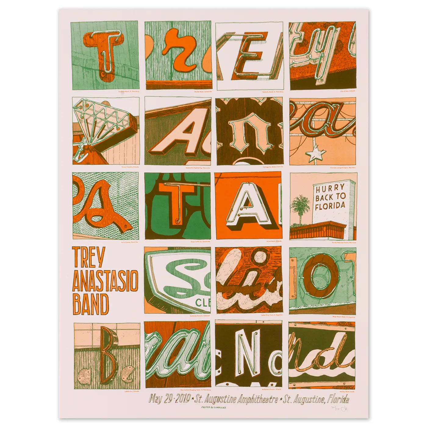 Trey Anastasio St. Augustine Amphitheatre, St. Augustine 2019 LE Poster
