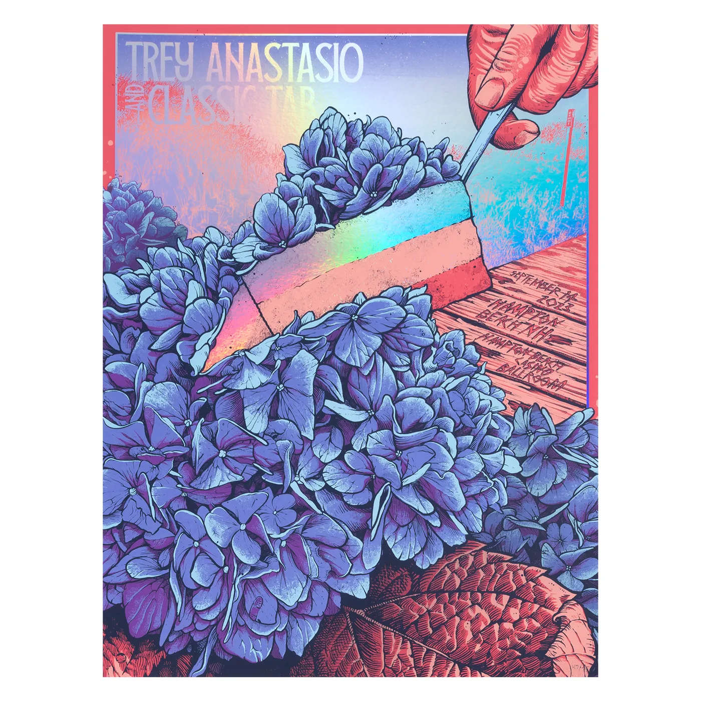 Trey Anastasio EVENT POSTER (FOIL) - CTAB - HAMPTON BEACH 2023