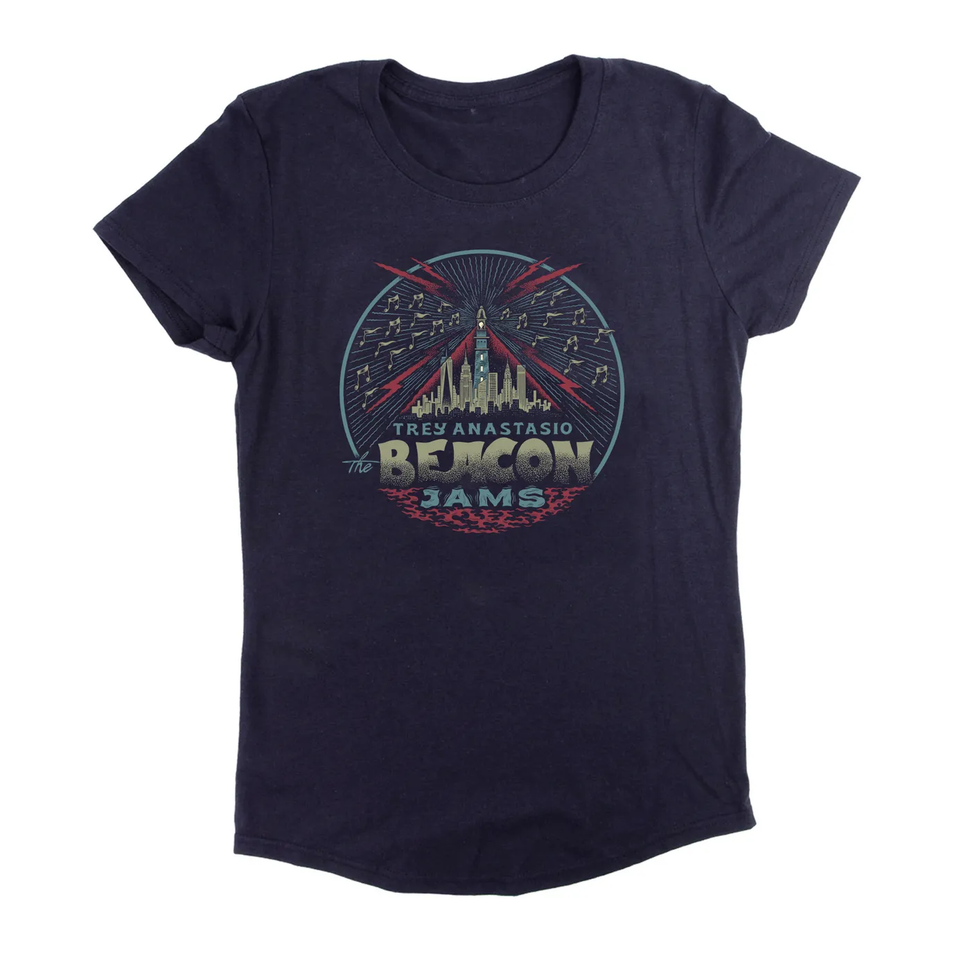 Trey Anastasio Women's The Beacon Jams T on Navy Tri-blend