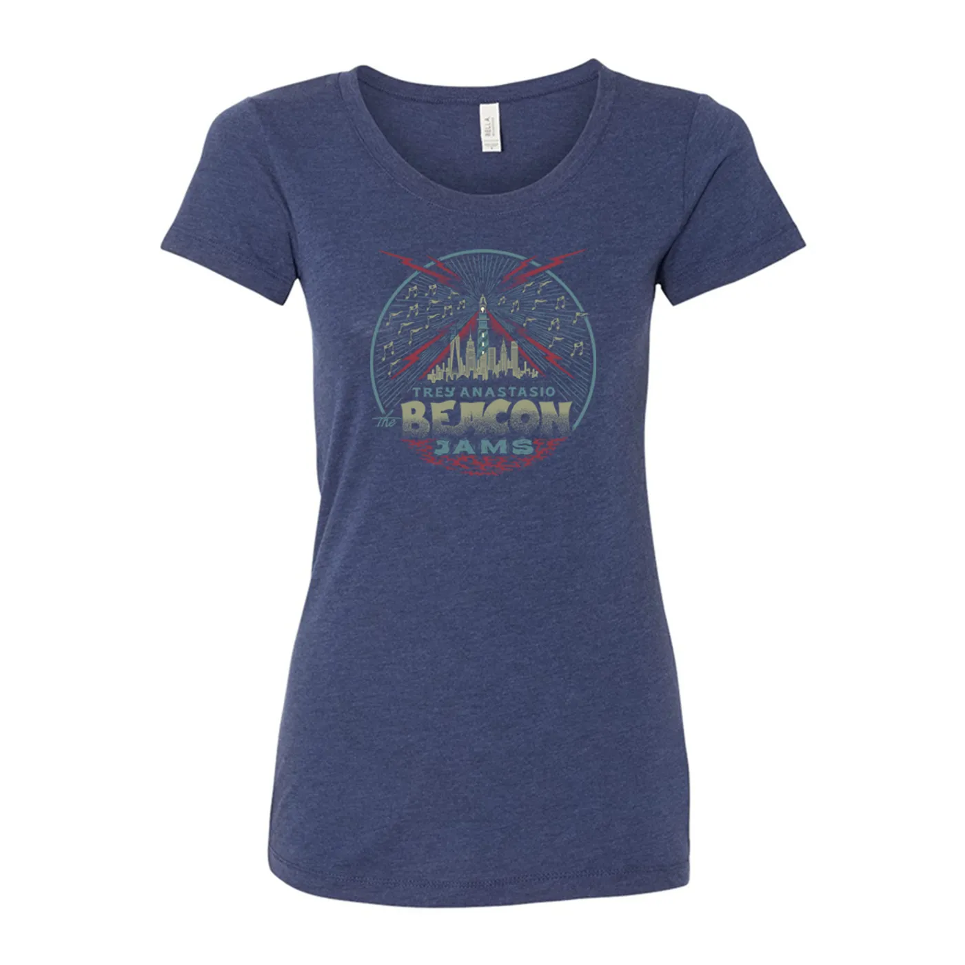 Trey Anastasio Women's The Beacon Jams T on Navy Tri-blend