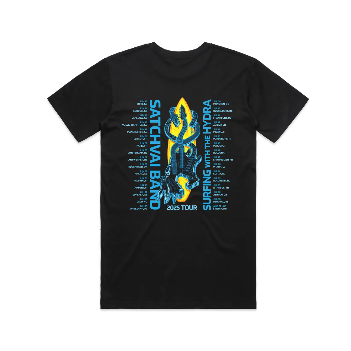 Joe Satriani Hydra Tour Black Tee