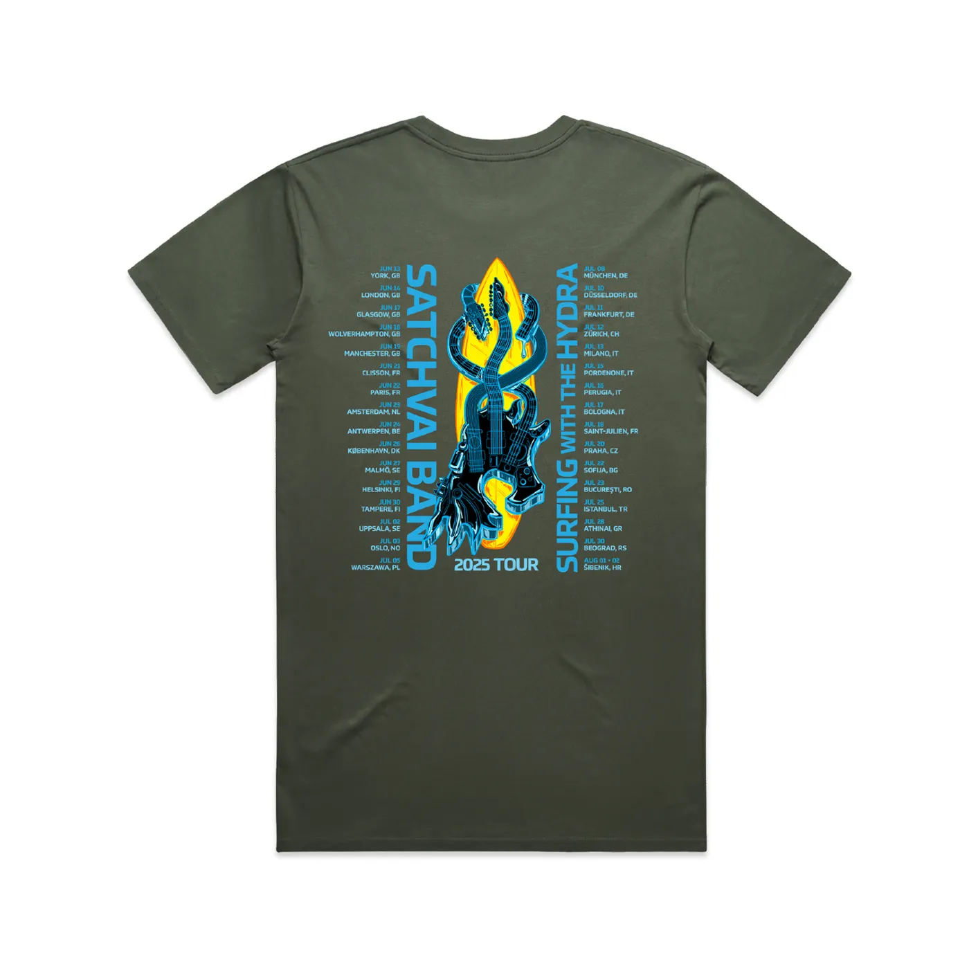 Joe Satriani Hydra Tour Green Tee