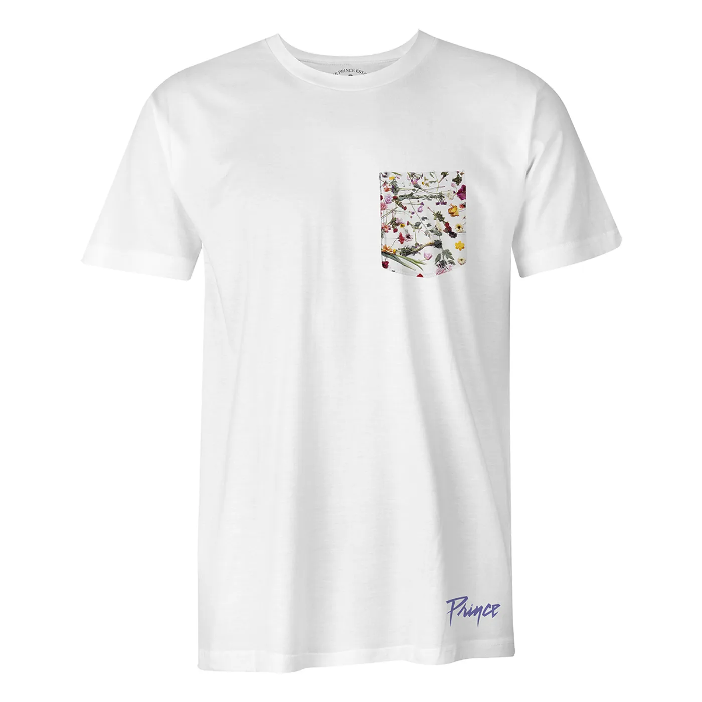Prince Purple Rain Floral Pocket T-shirt