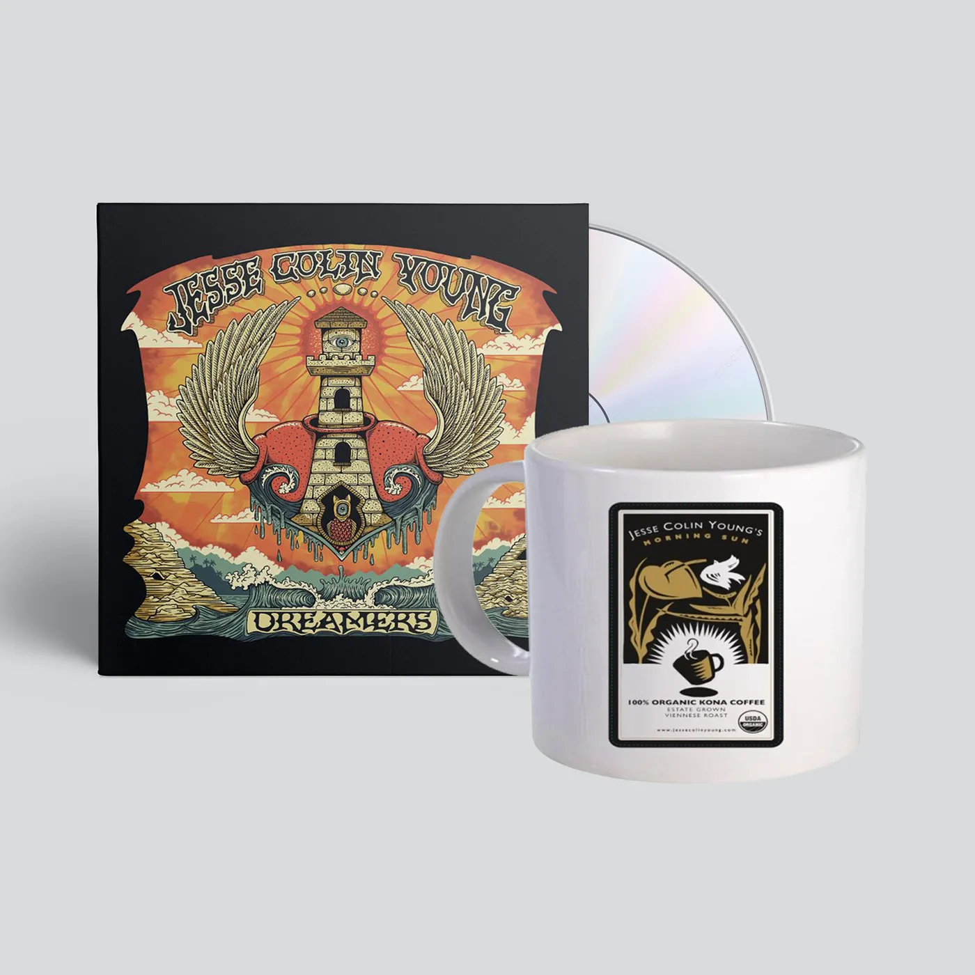 Jesse Colin Young Dreamers and Morning Sun Coffee Mug Bundle