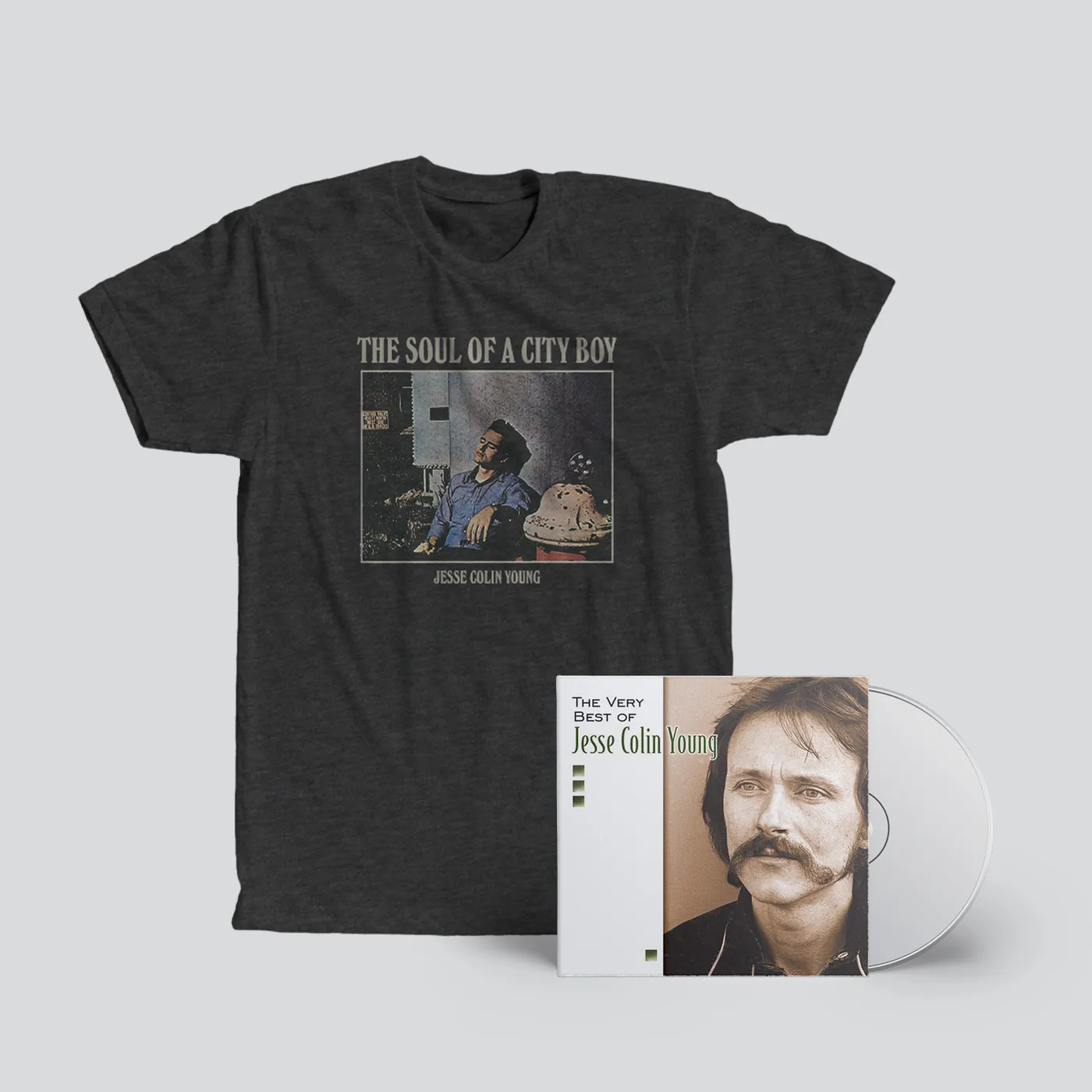 The Very Best of Jesse Colin Young CD + Soul of a City Boy Vintage Tee Bundle