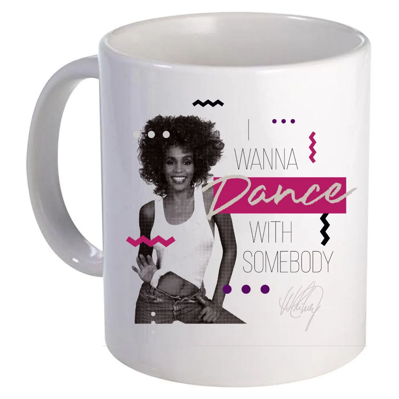 Whitney Houston I Wanna Dance Pop Ceramic Mug
