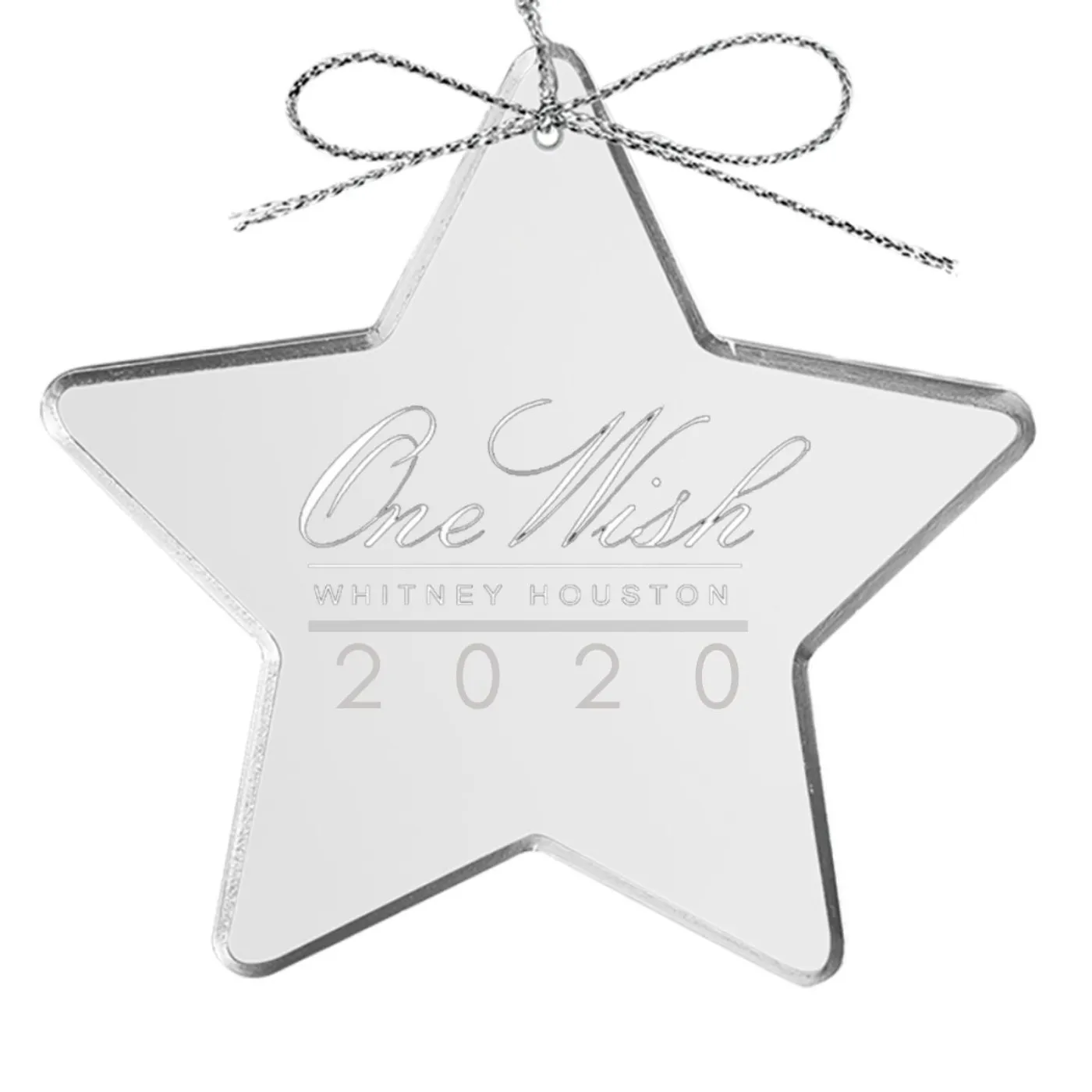 Whitney Houston One Wish 2020 Glass Ornament