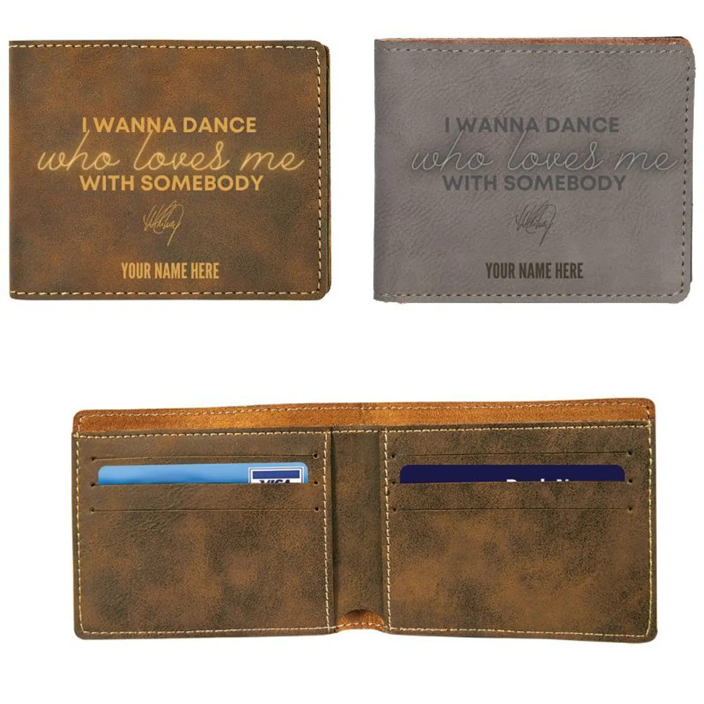 Whitney Houston I Wanna Dance With Somebody Vegan Leather Wallet