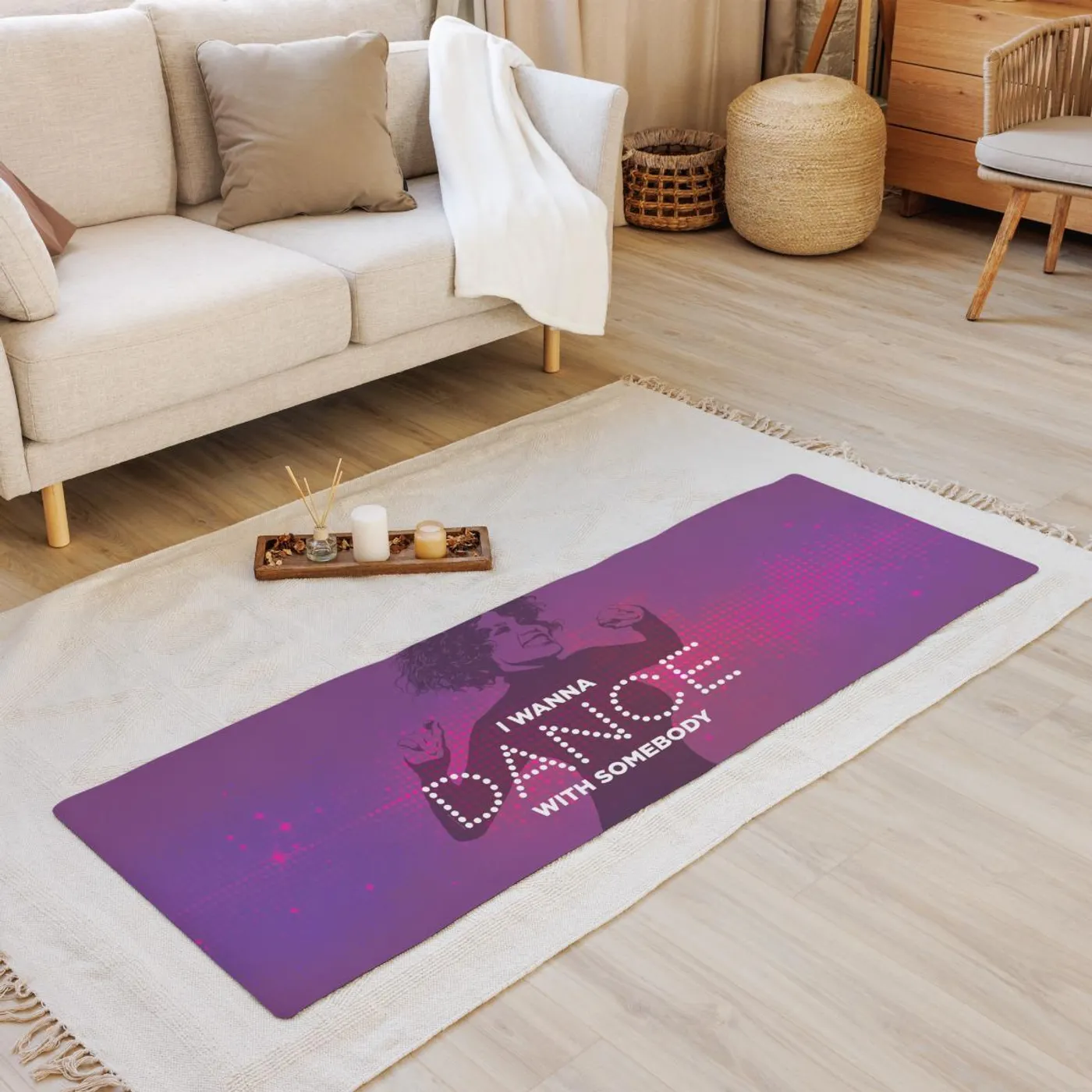 Whitney Houston I Wanna Dance With Somebody Yoga Mat