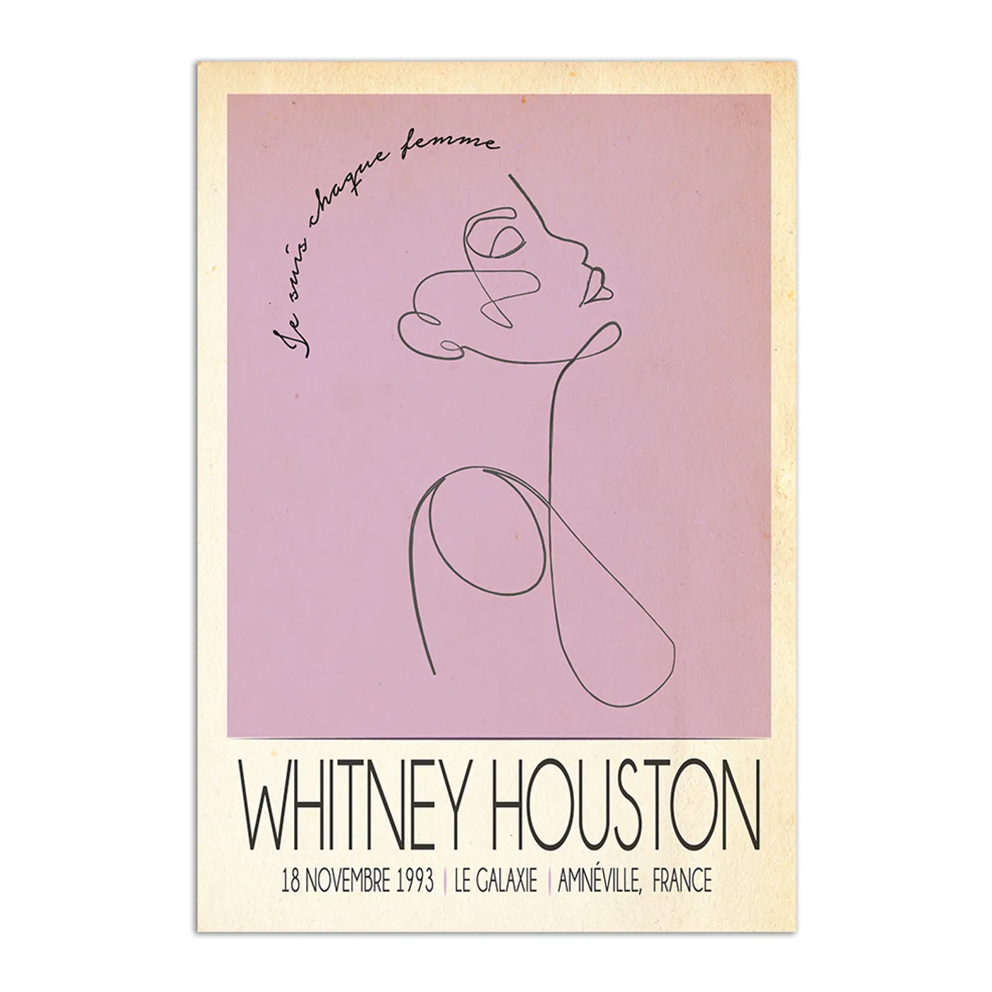 Whitney Houston Whitney Live in France, 1993 Print