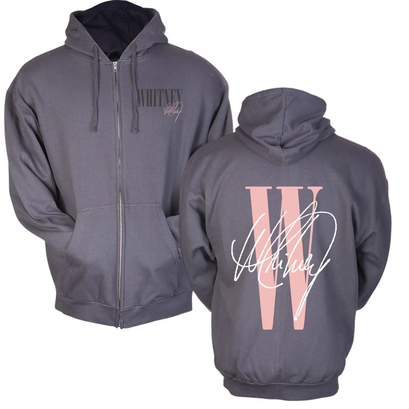 Whitney Houston W Zip Hoodie