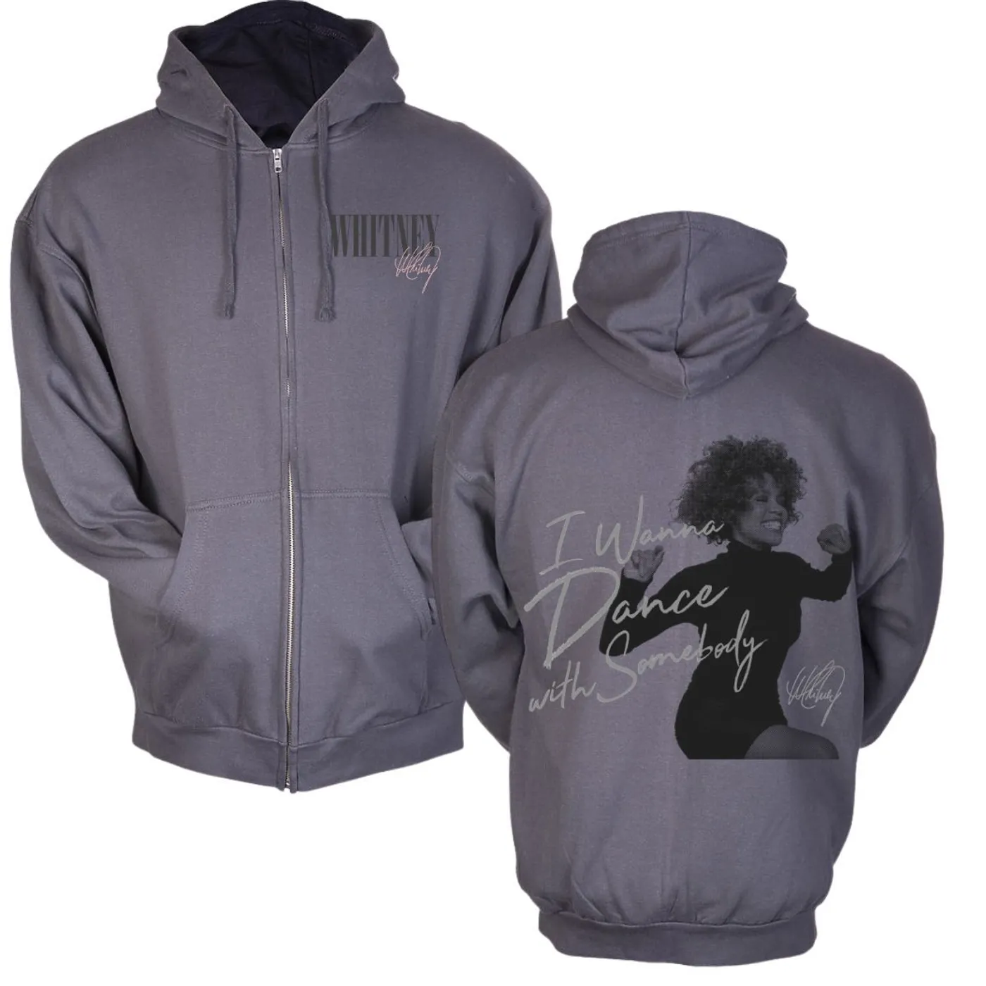 Whitney Houston I Wanna Dance With Somebody Photo Zip Hoodie