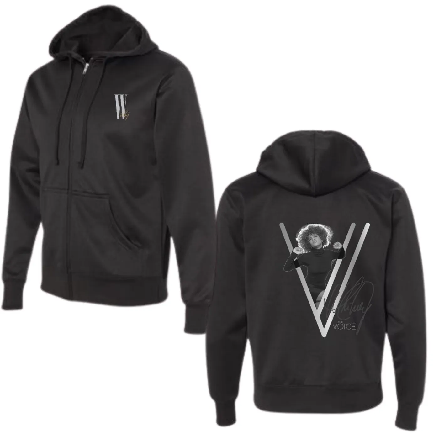 Whitney Houston V Zip Hoodie
