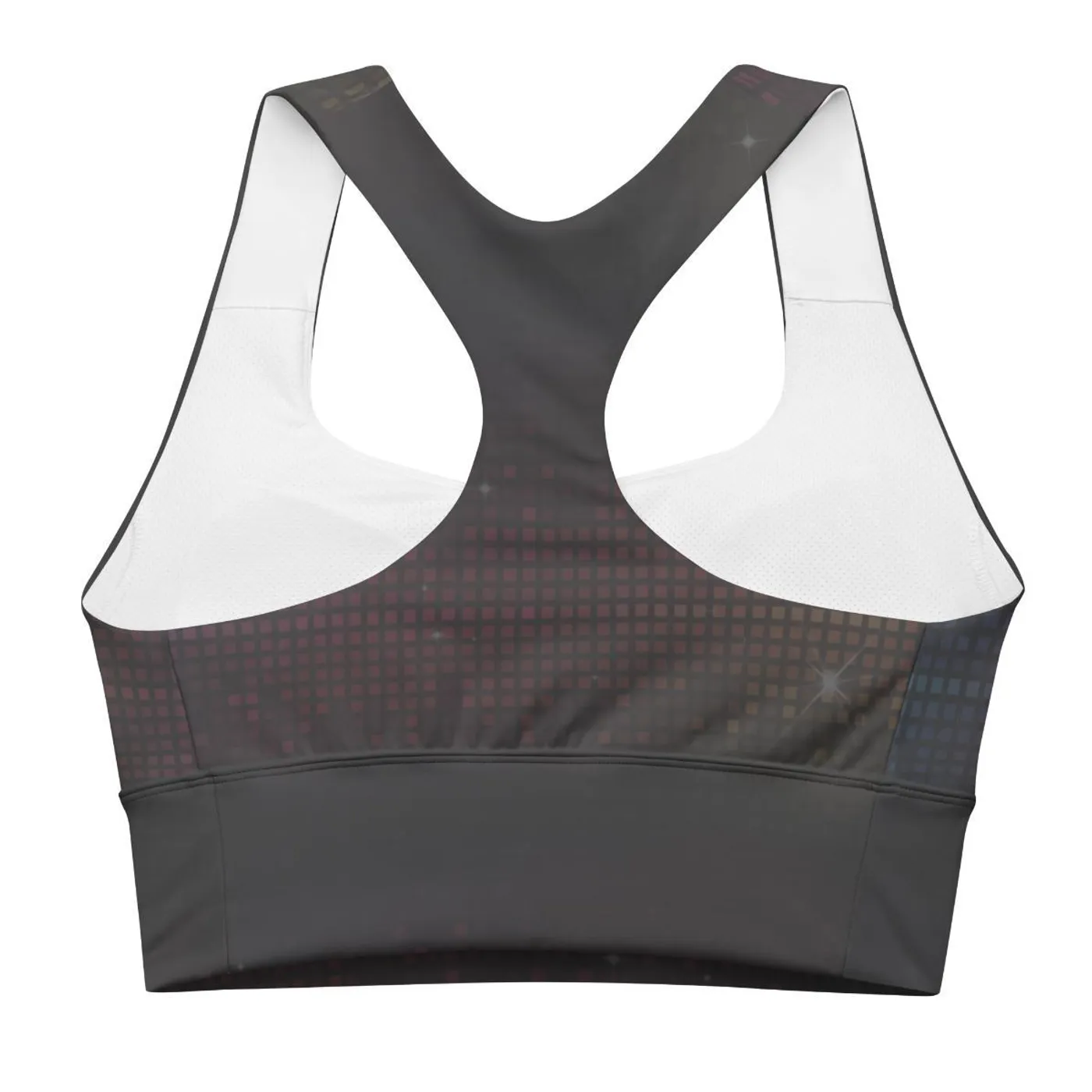 Whitney Houston I Wanna Dance With Somebody  Sports Bra | Grey Sparkle