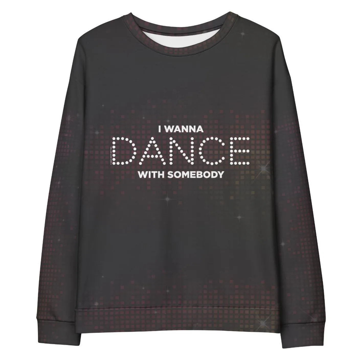 Whitney Houston I Wanna Dance With Somebody Sweatshirt | Grey Sparkle