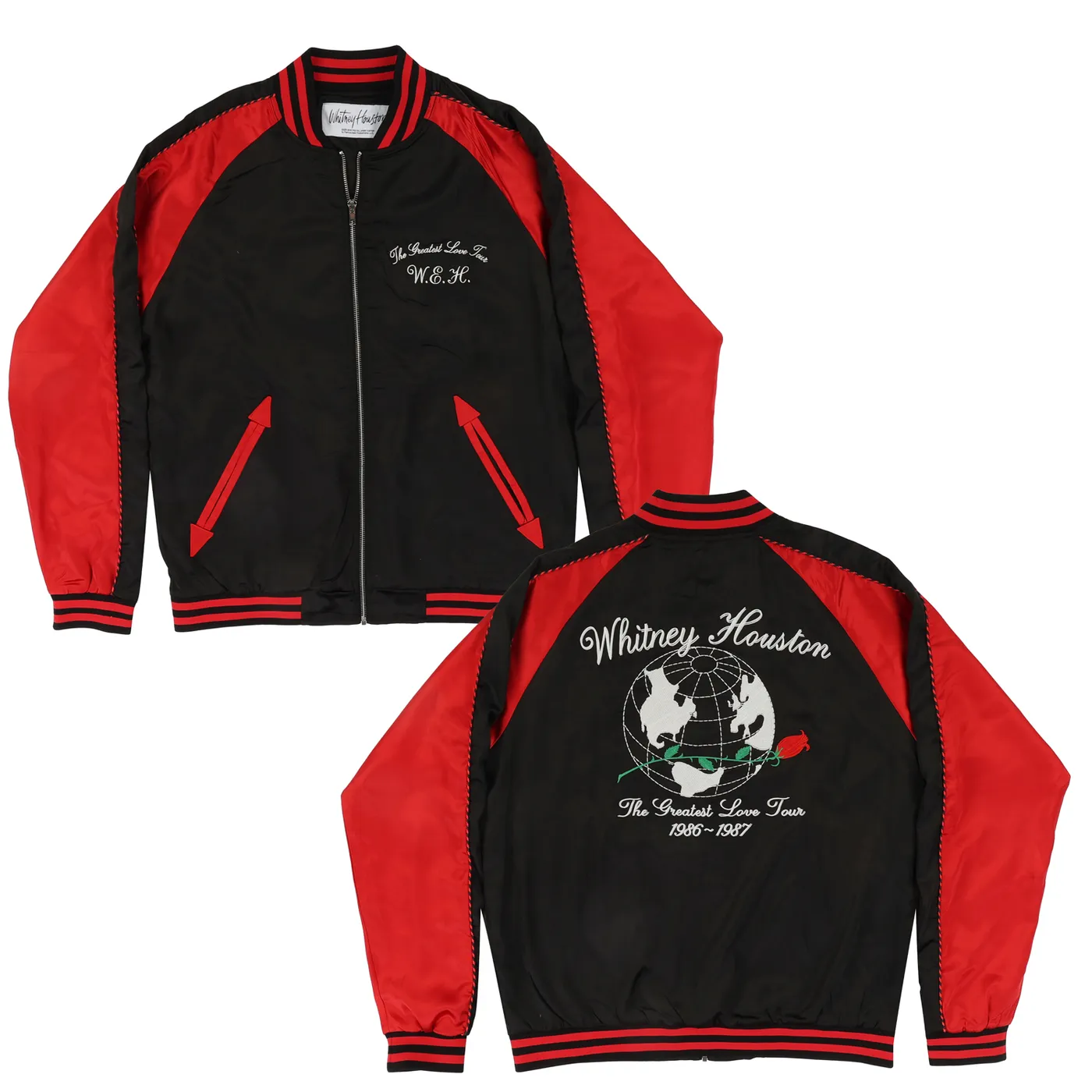 Whitney Houston The Greatest Love Satin Tour Jacket