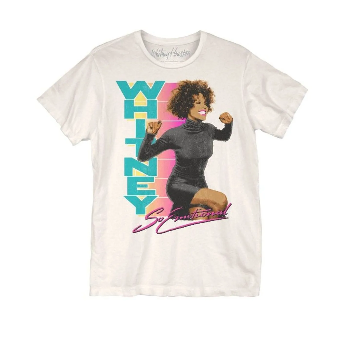 Whitney Houston So Emotional Vintage Print T-shirt