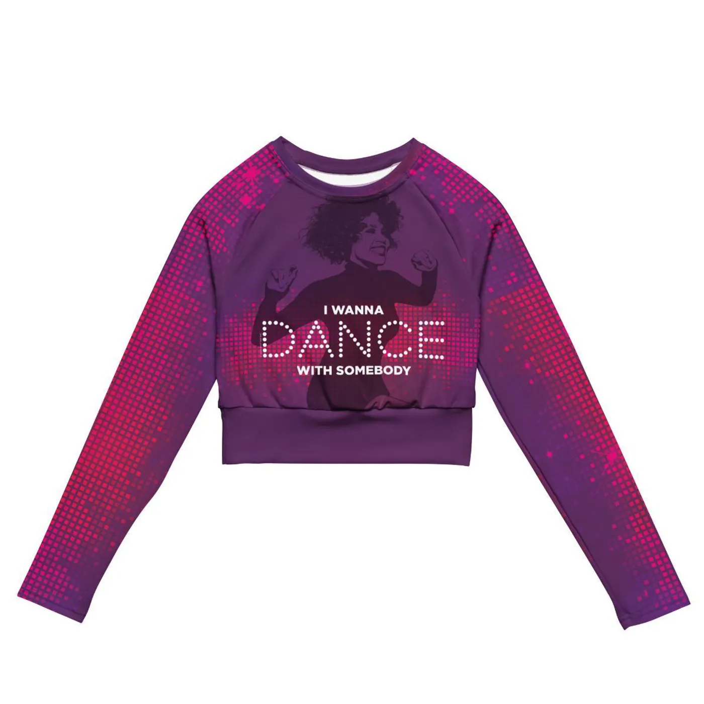 Whitney Houston I Wanna Dance With Somebody Crop Long Sleeve
