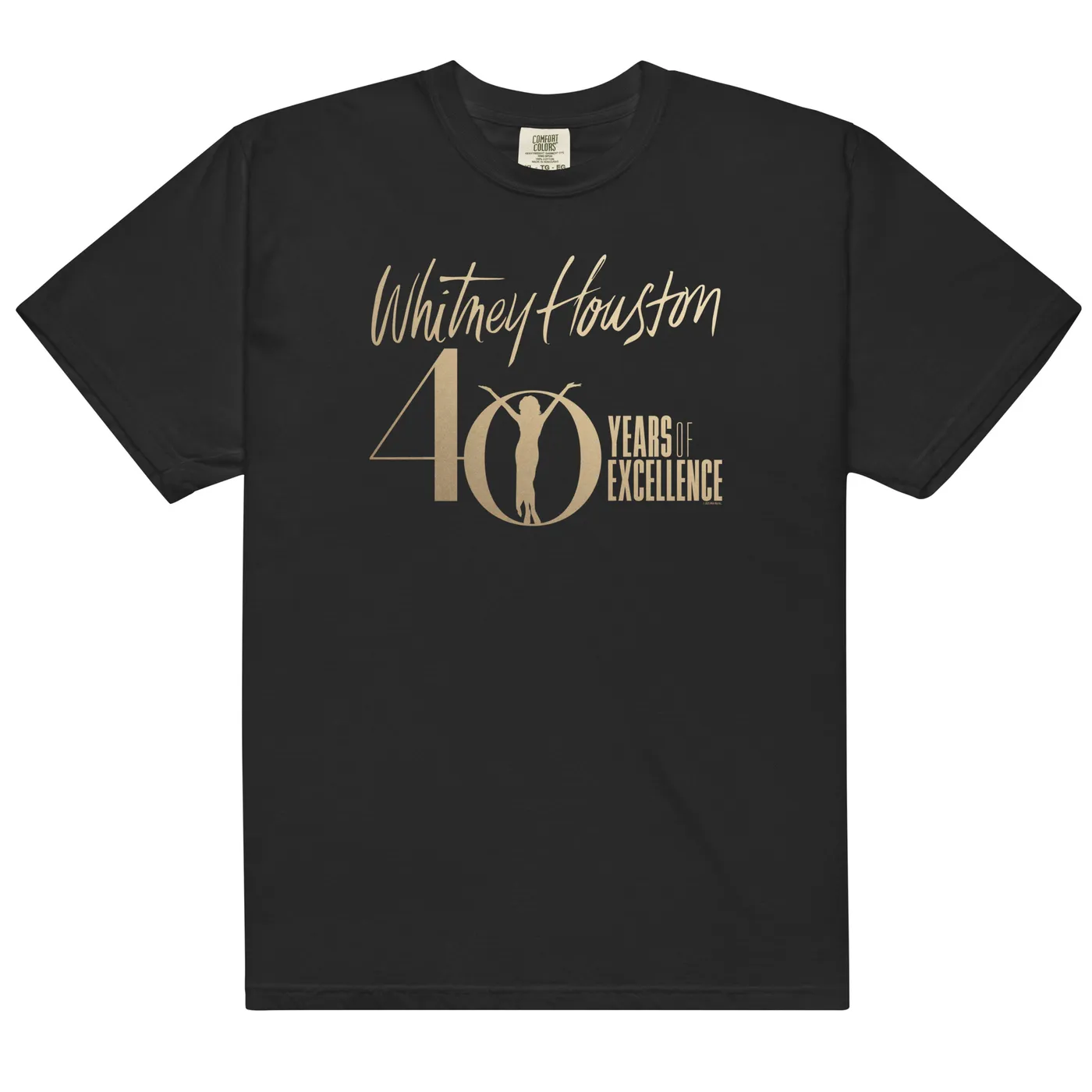 Whitney Houston 40 Years of Excellence Golden T-Shirt