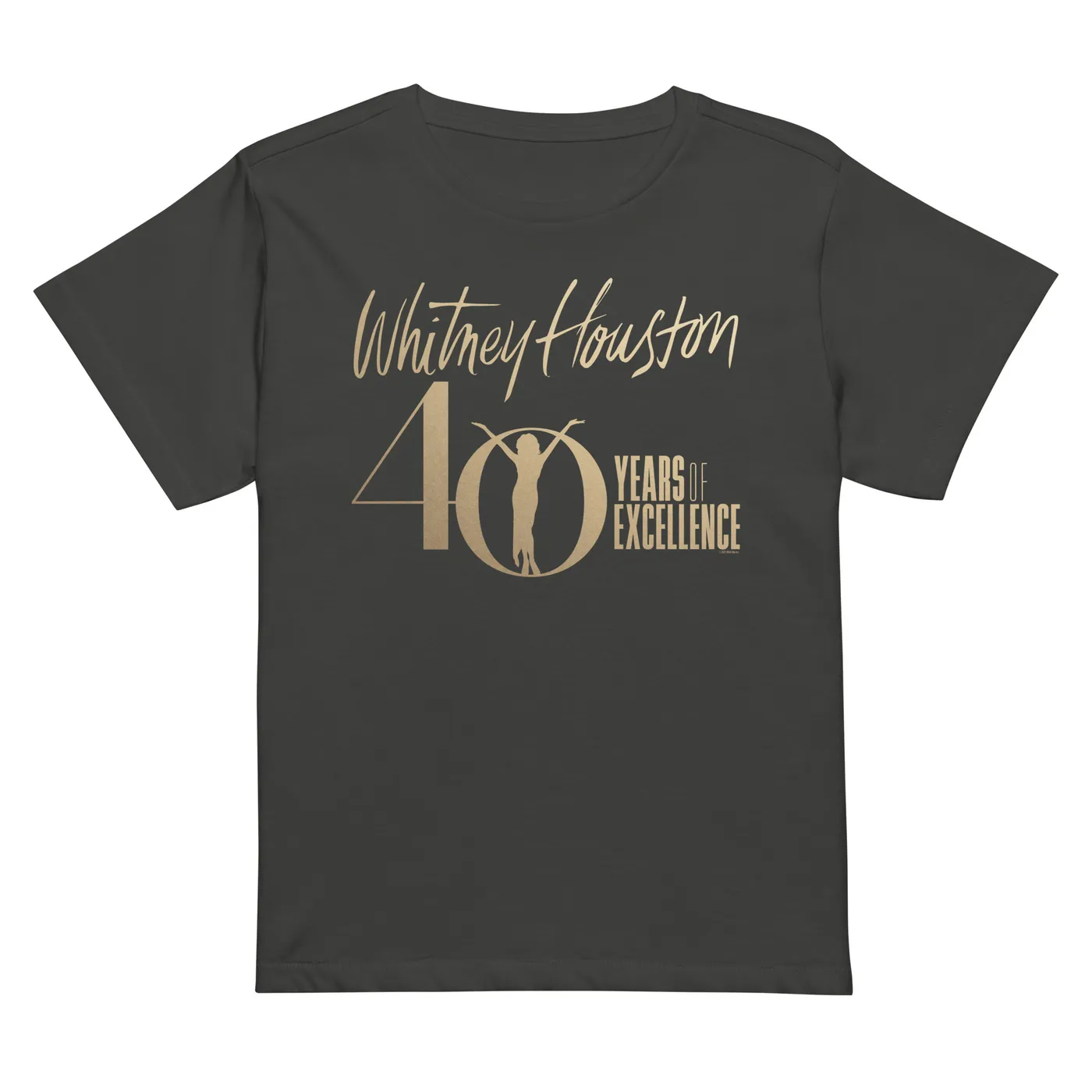 Whitney Houston 40 Years of Excellence Golden Women's T-Shirt