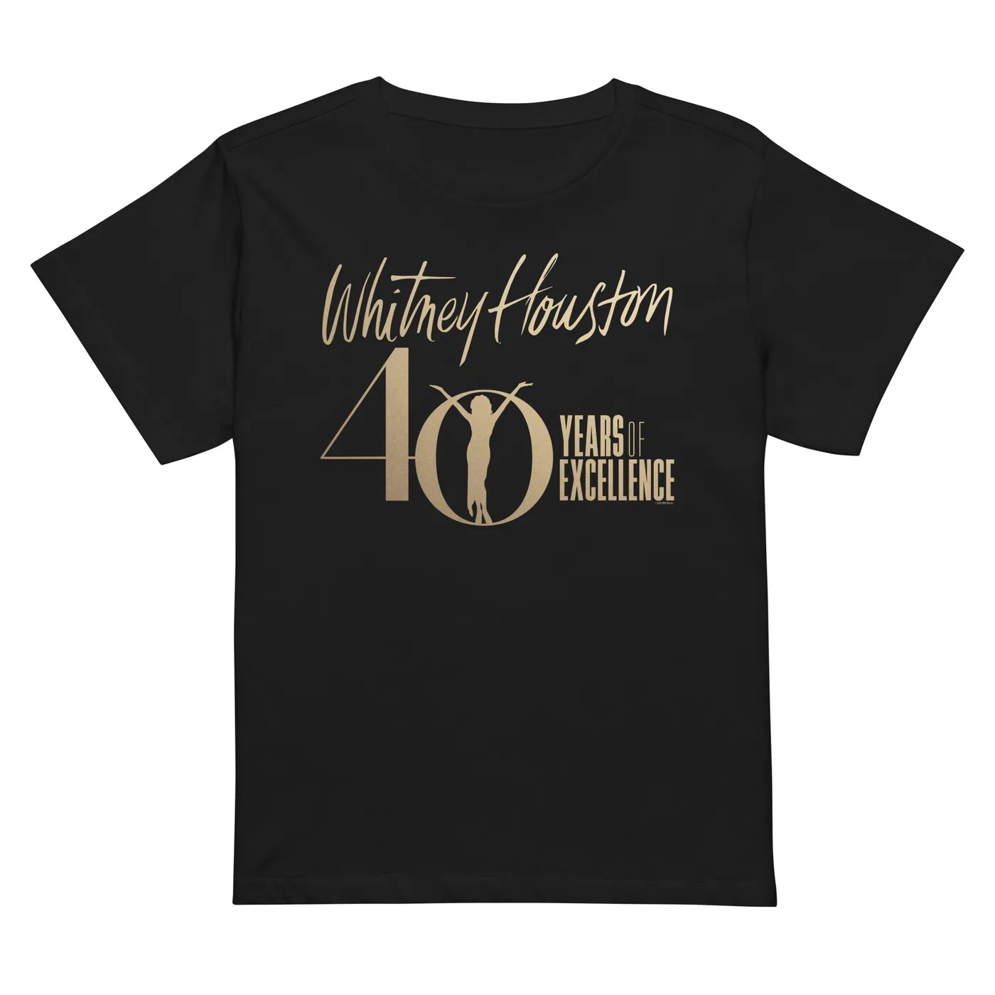Whitney Houston 40 Years of Excellence Golden Women's T-Shirt