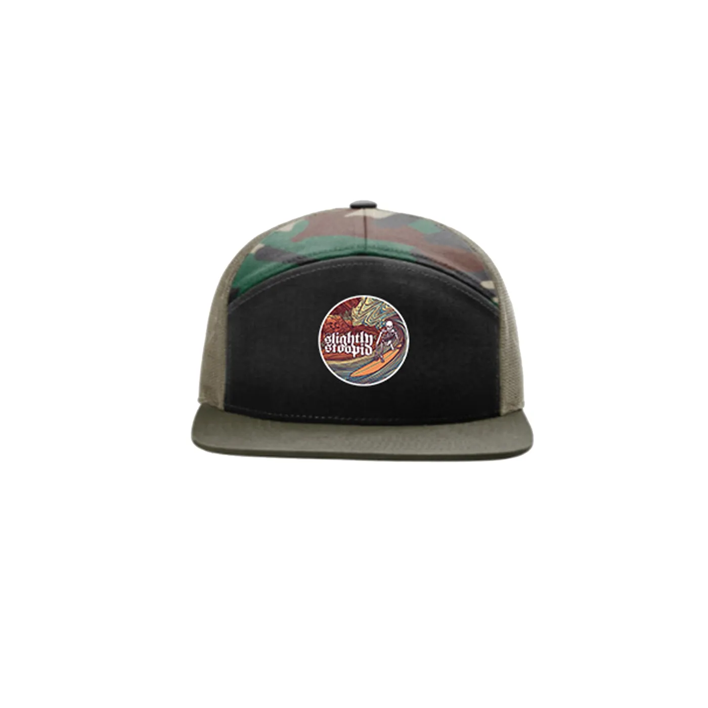 Slightly Stoopid Red Rocks 2021 Surfer 7-Panel Trucker Hat