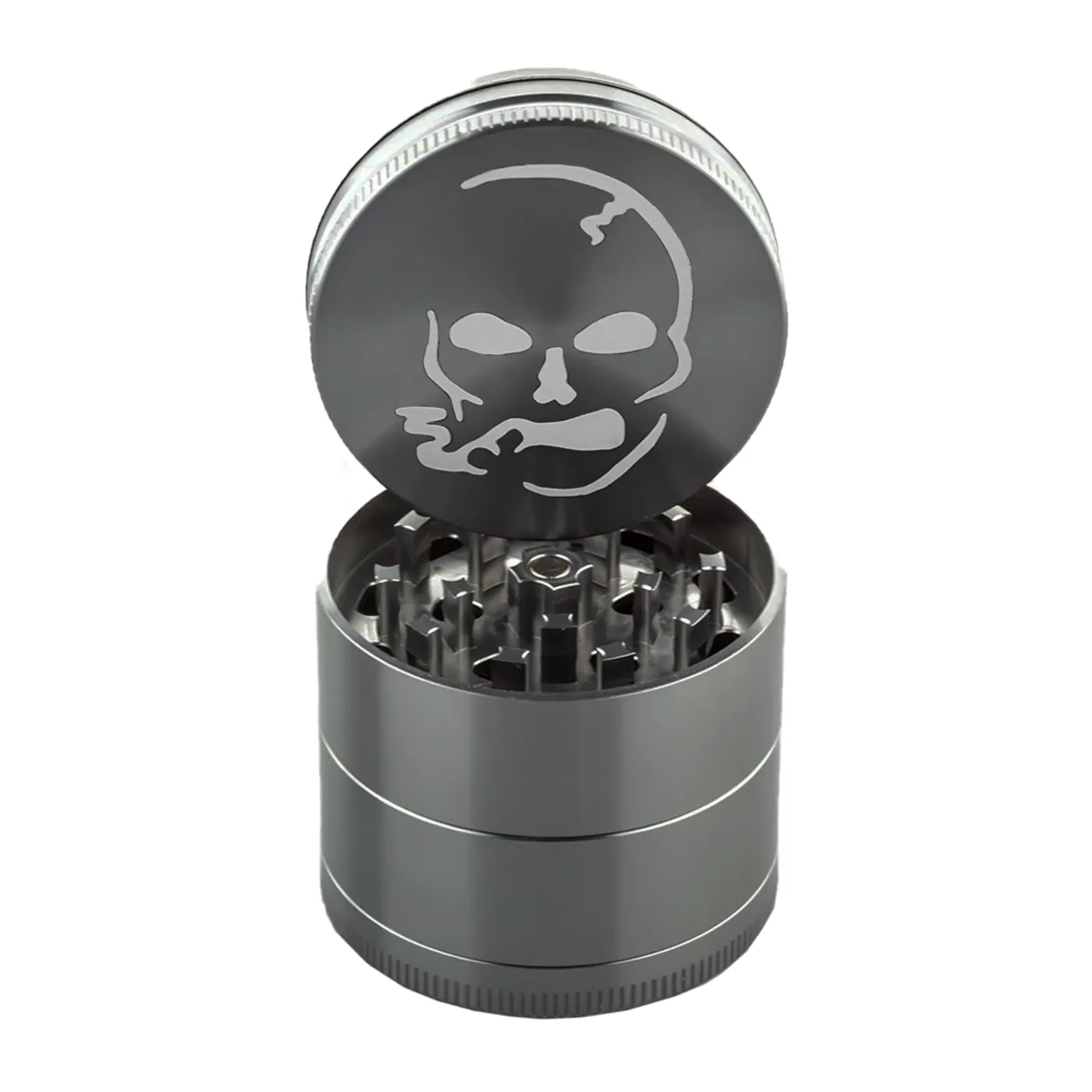 Slightly Stoopid Smoking Skull Santa Cruz Shredder Medium 4 - Piece Grey Shredder