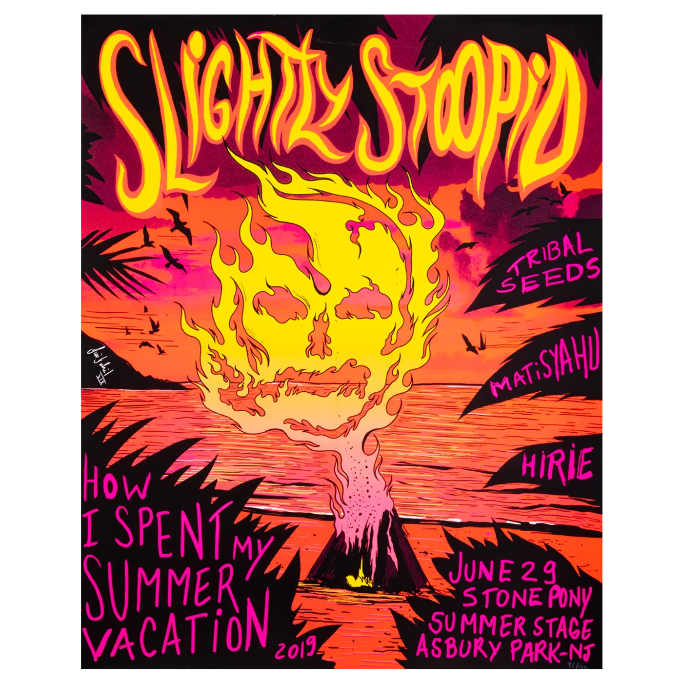 Slightly Stoopid Asbury Park NJ 6.29.19 Show Poster