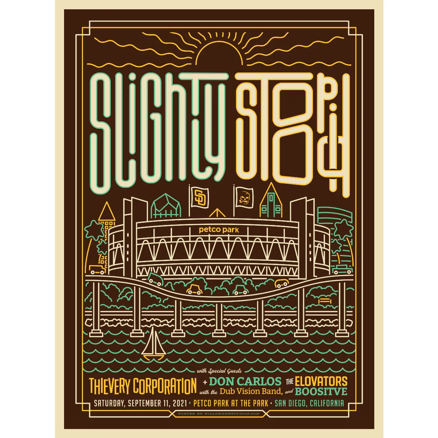 Slightly Stoopid San Diego 2021 Stadium Poster