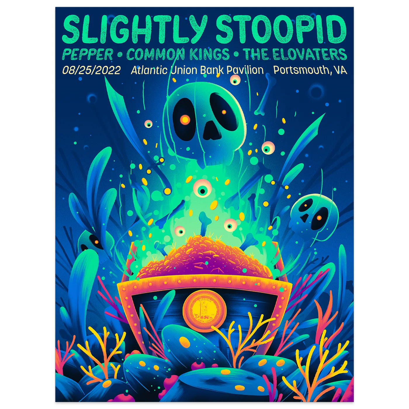 Slightly Stoopid 8/25 Portsmouth, VA SHOW POSTER - Regular & Foil