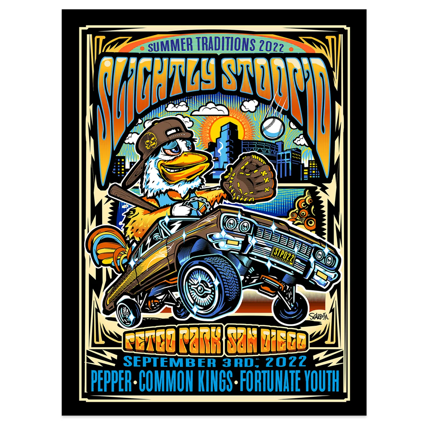 Slightly Stoopid 9/3 San Diego, CA SHOW POSTER - Regular & Foil - Mark Sgarbossa