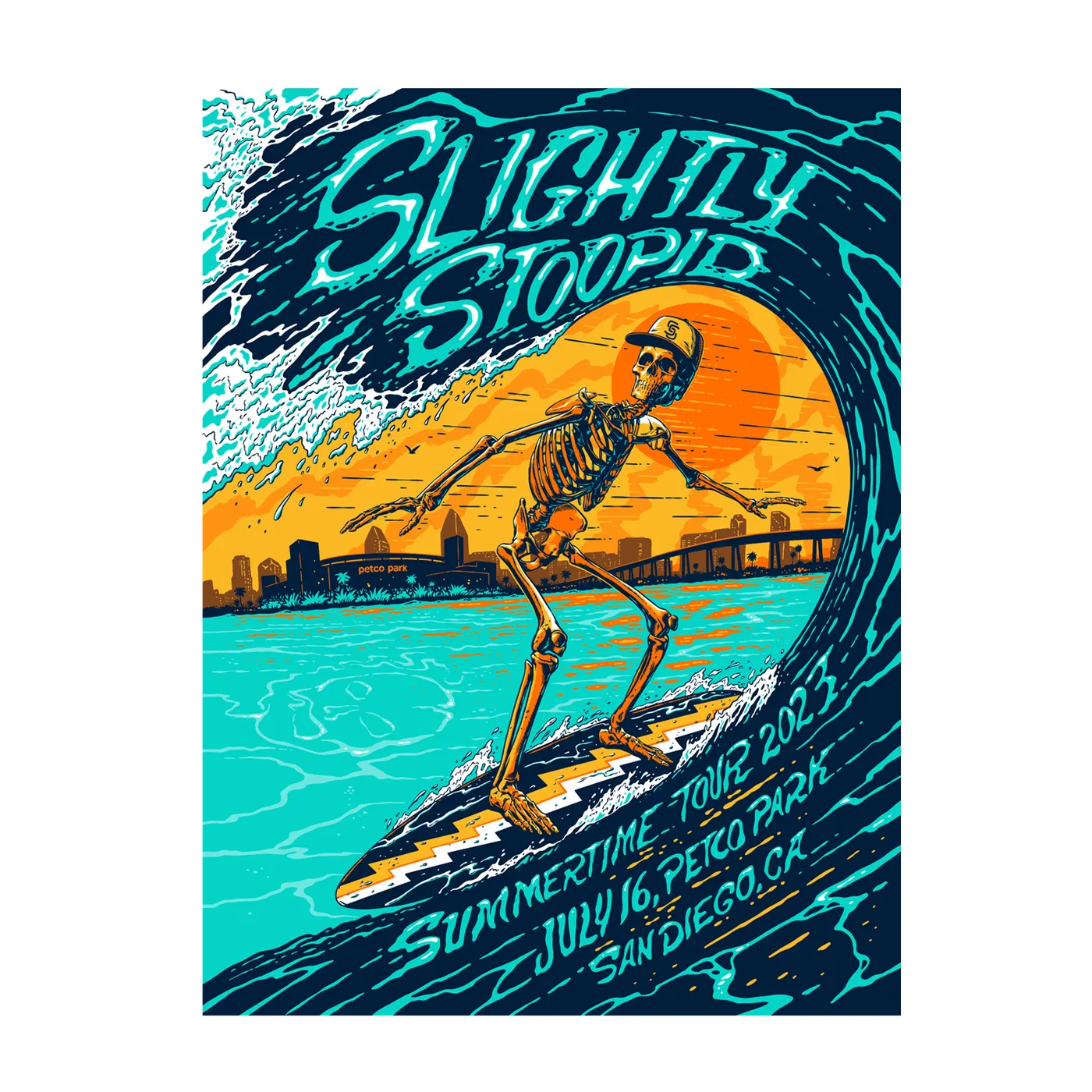 Slightly Stoopid 7/16/23 San Diego, CA Show Poster Matt Fleming