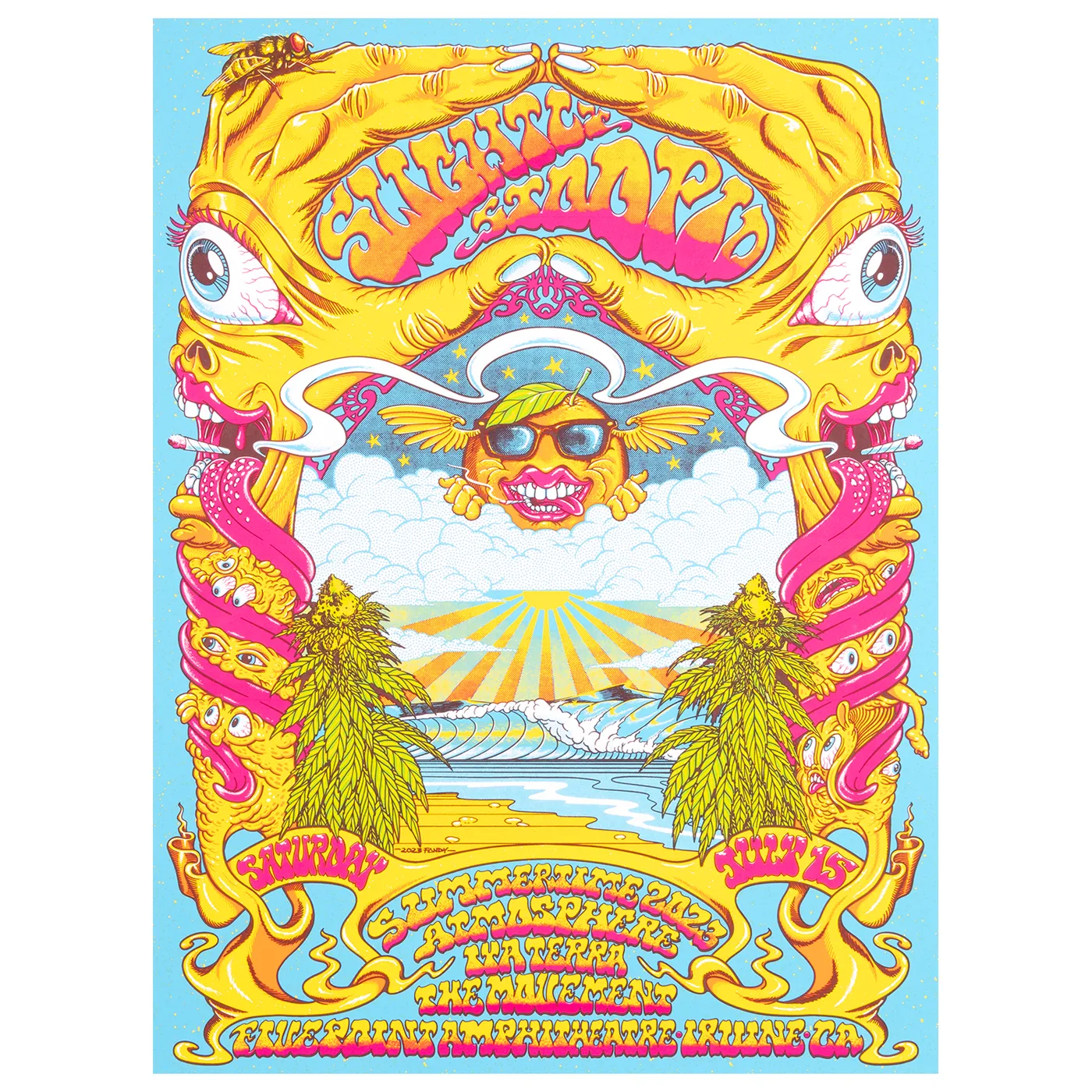 Slightly Stoopid 7/15/23 Irvine, CA Show Poster by Fandy Darisman