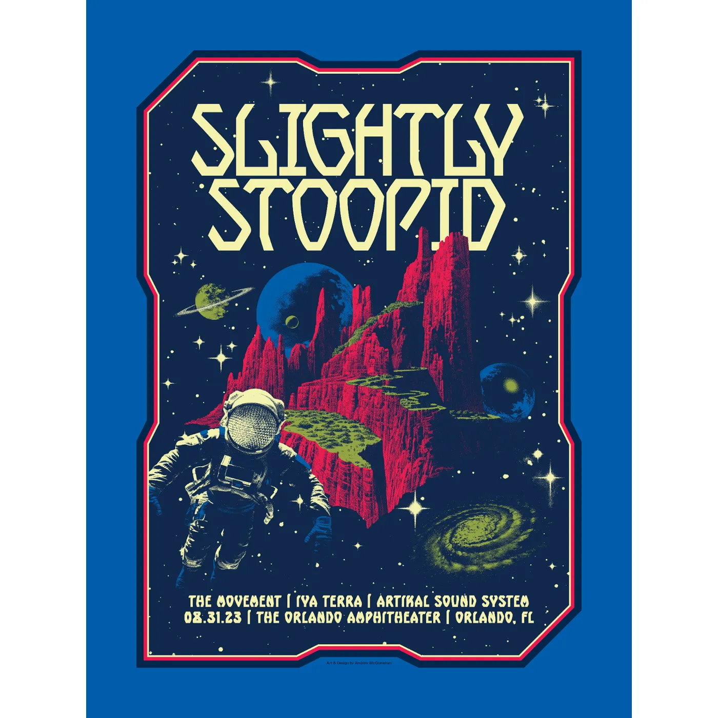Slightly Stoopid 8/31/23 Orlando, FL Show Poster by Andrew McGranahan