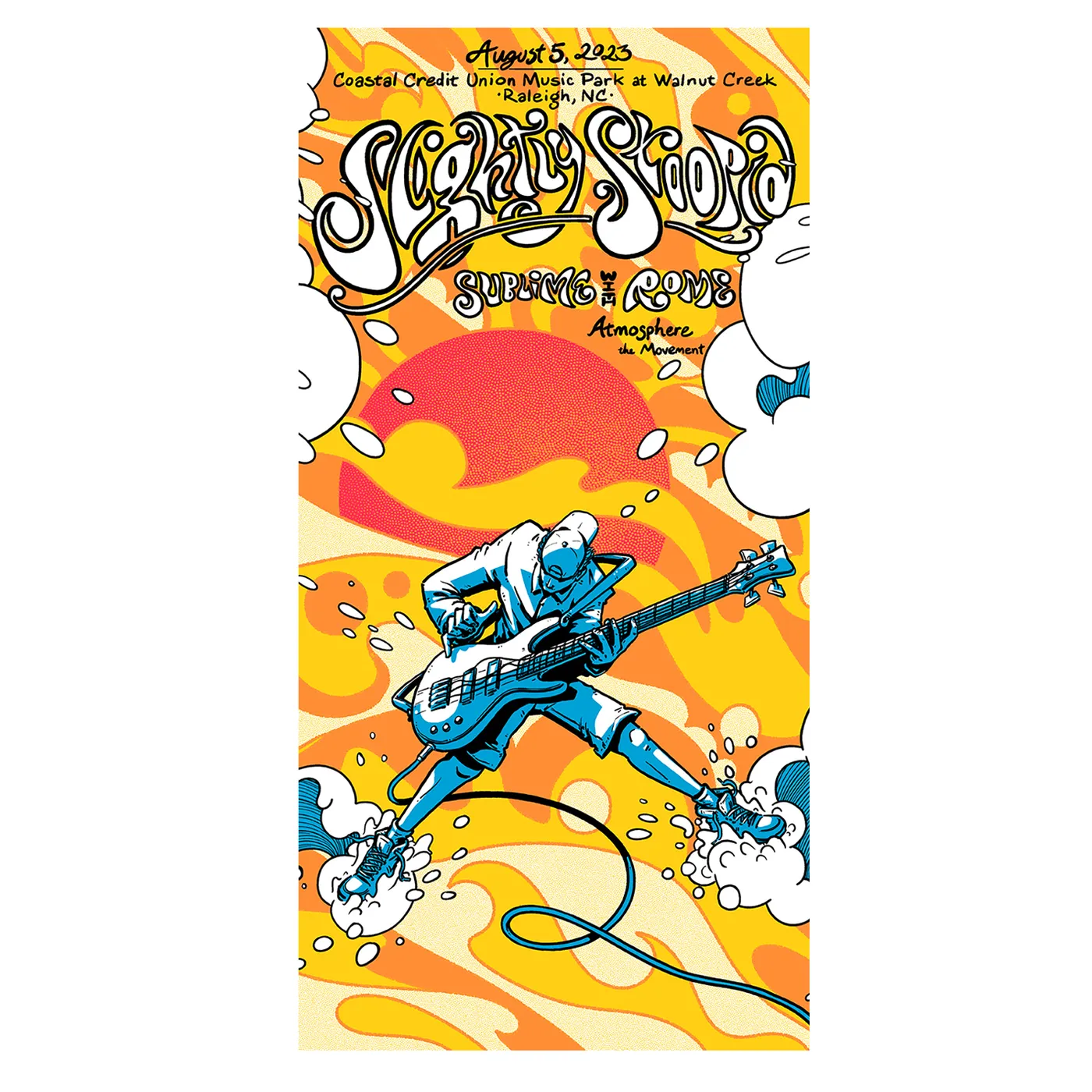 Slightly Stoopid 8/5/23 Raleigh, NC Show Poster by James Flames