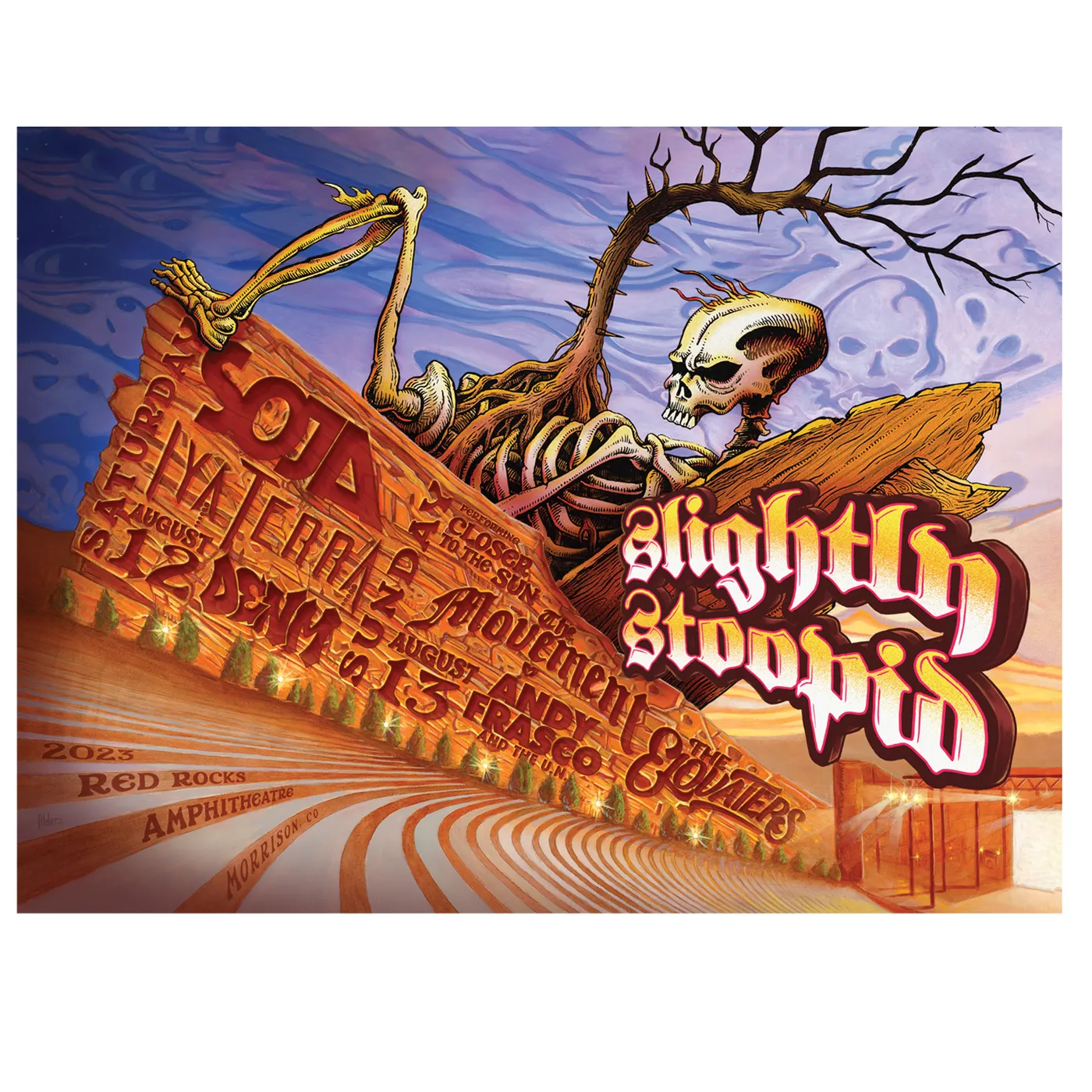Slightly Stoopid Red Rocks 2023 Admat Event Poster