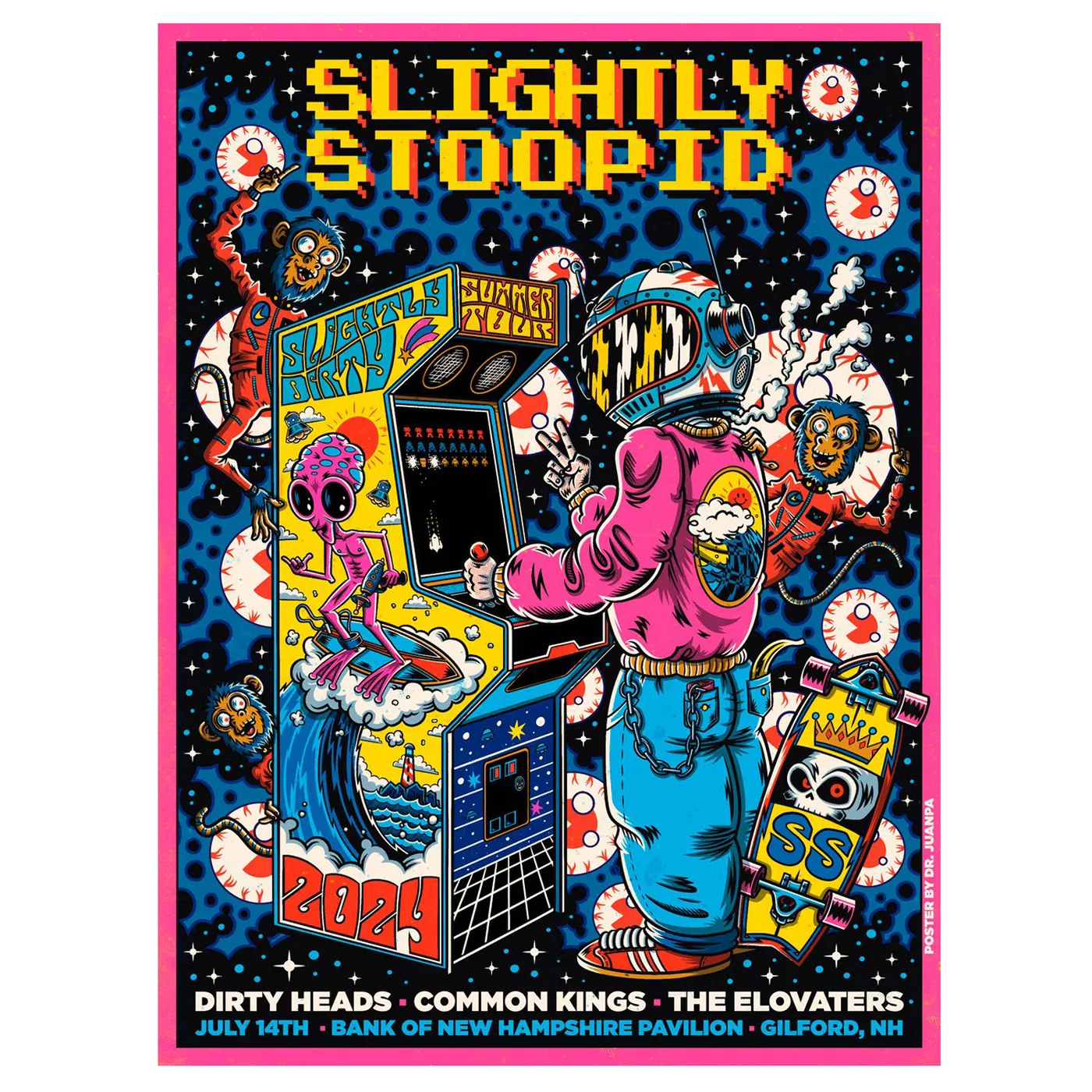 Slightly Stoopid 7/14/24 Gilford, NH Show Poster by Dr. Juan Pa